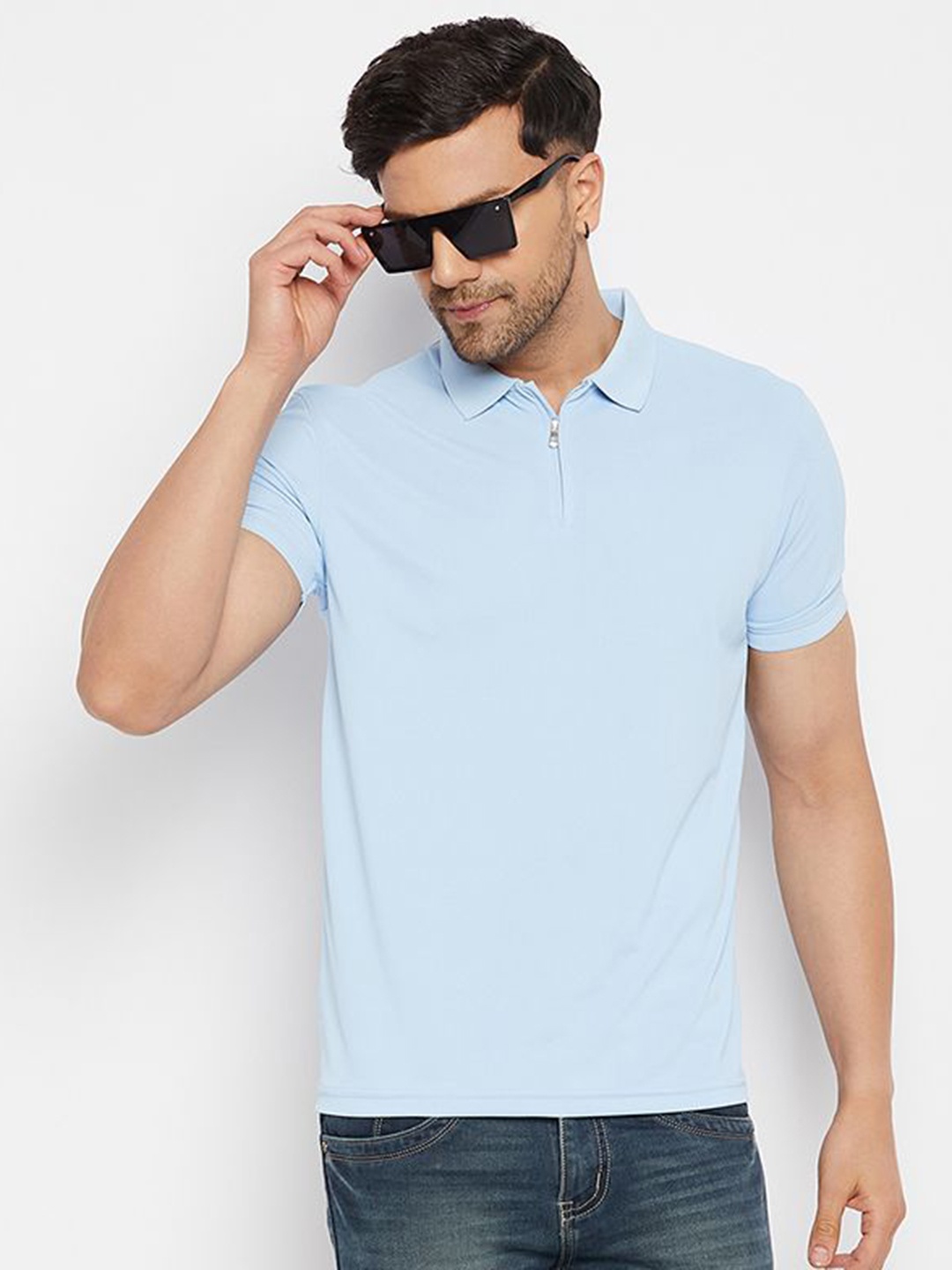

98 Degree North Men Polo Collar T-shirt, Blue