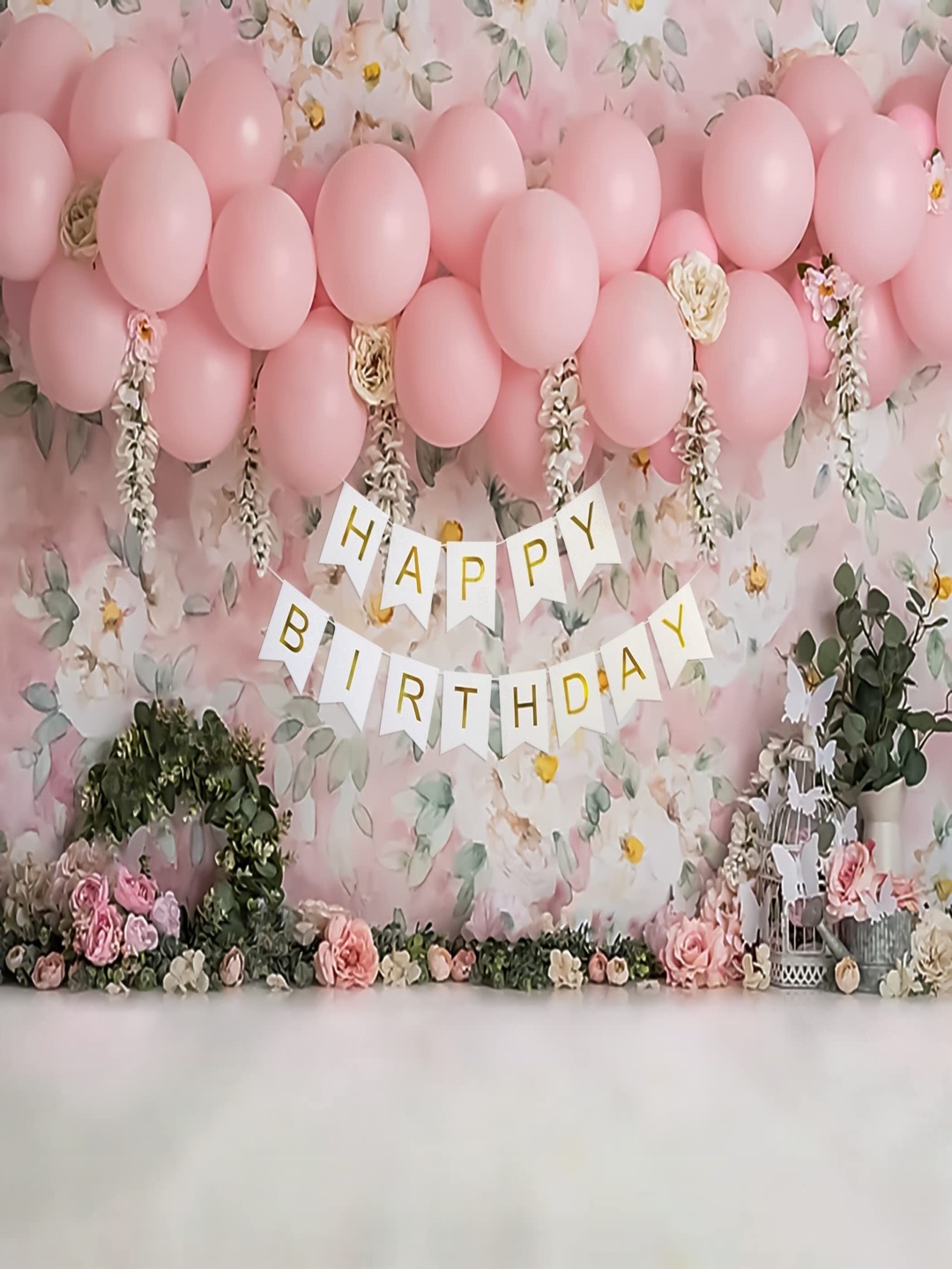 

Special You 50-Pcs Pink & White Foil Balloons Birthday Decors