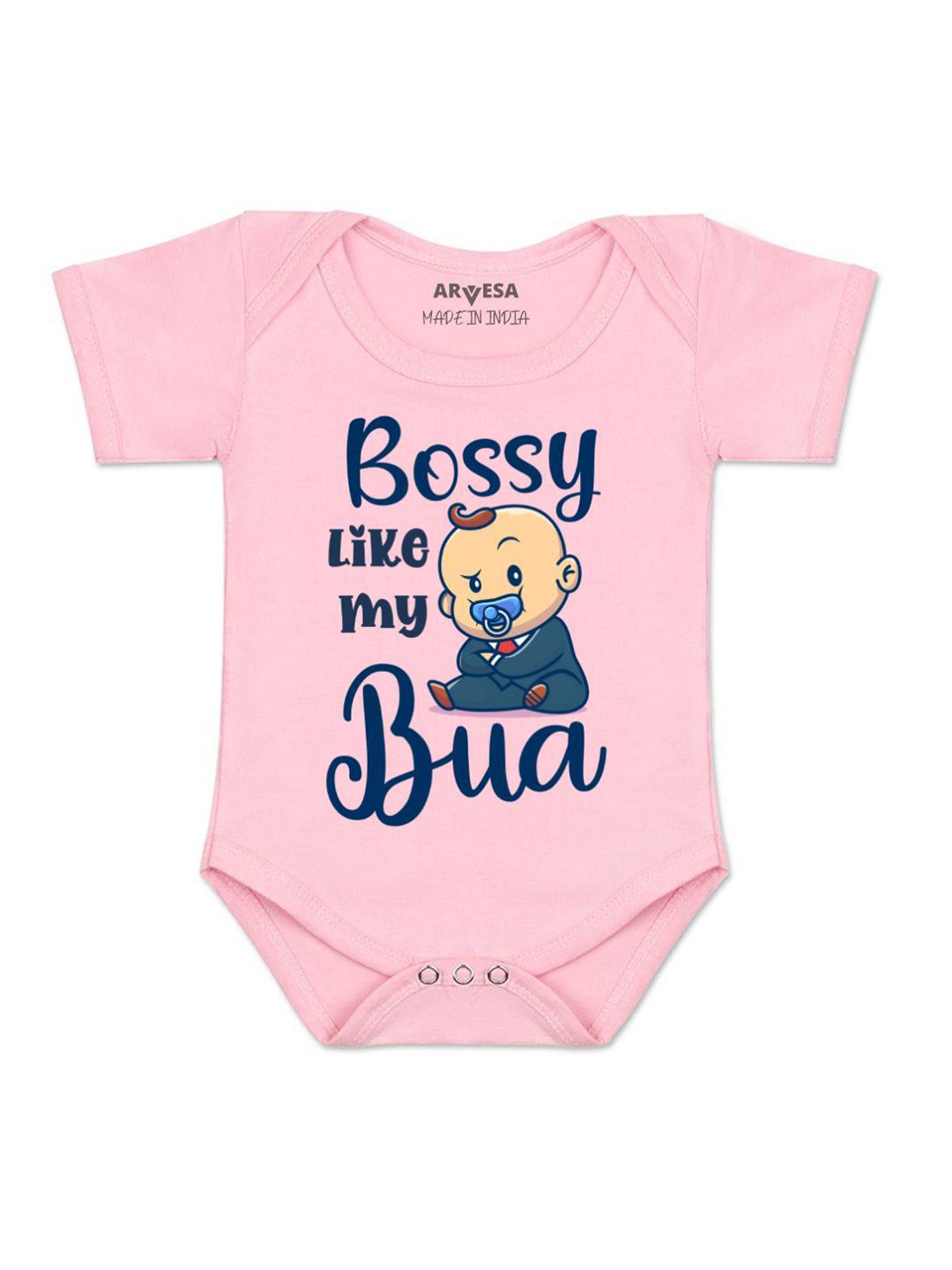 

Arvesa Kids Printed Romper, Pink