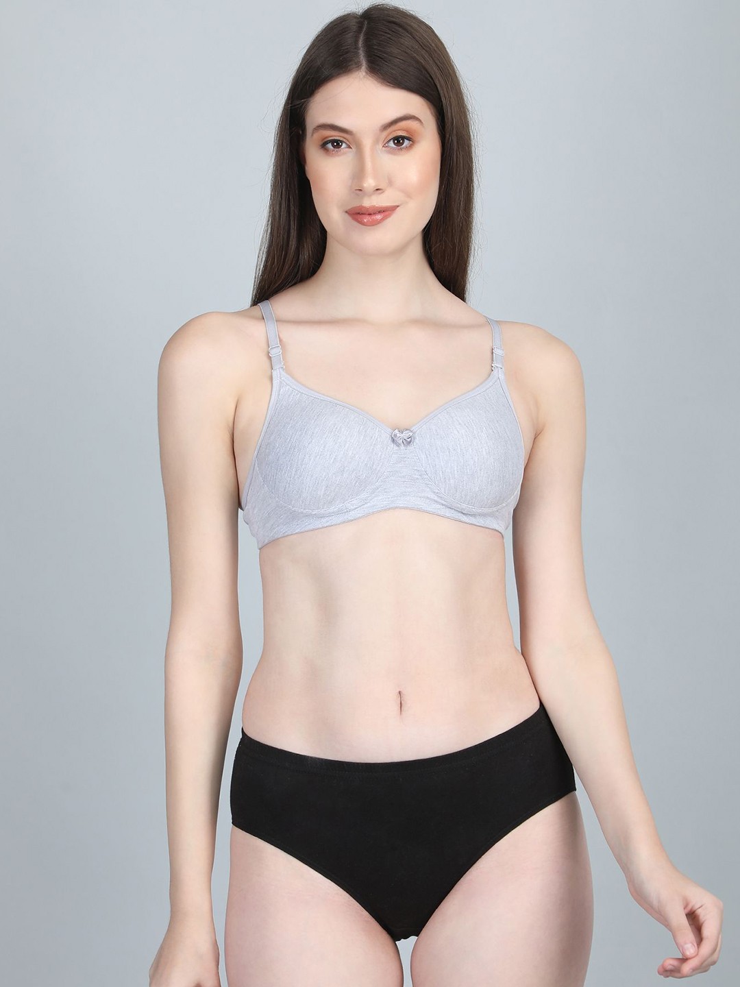 

Flamezia Lightly-Padded Lingerie Set FLMZ-SET2030-GRY, Grey