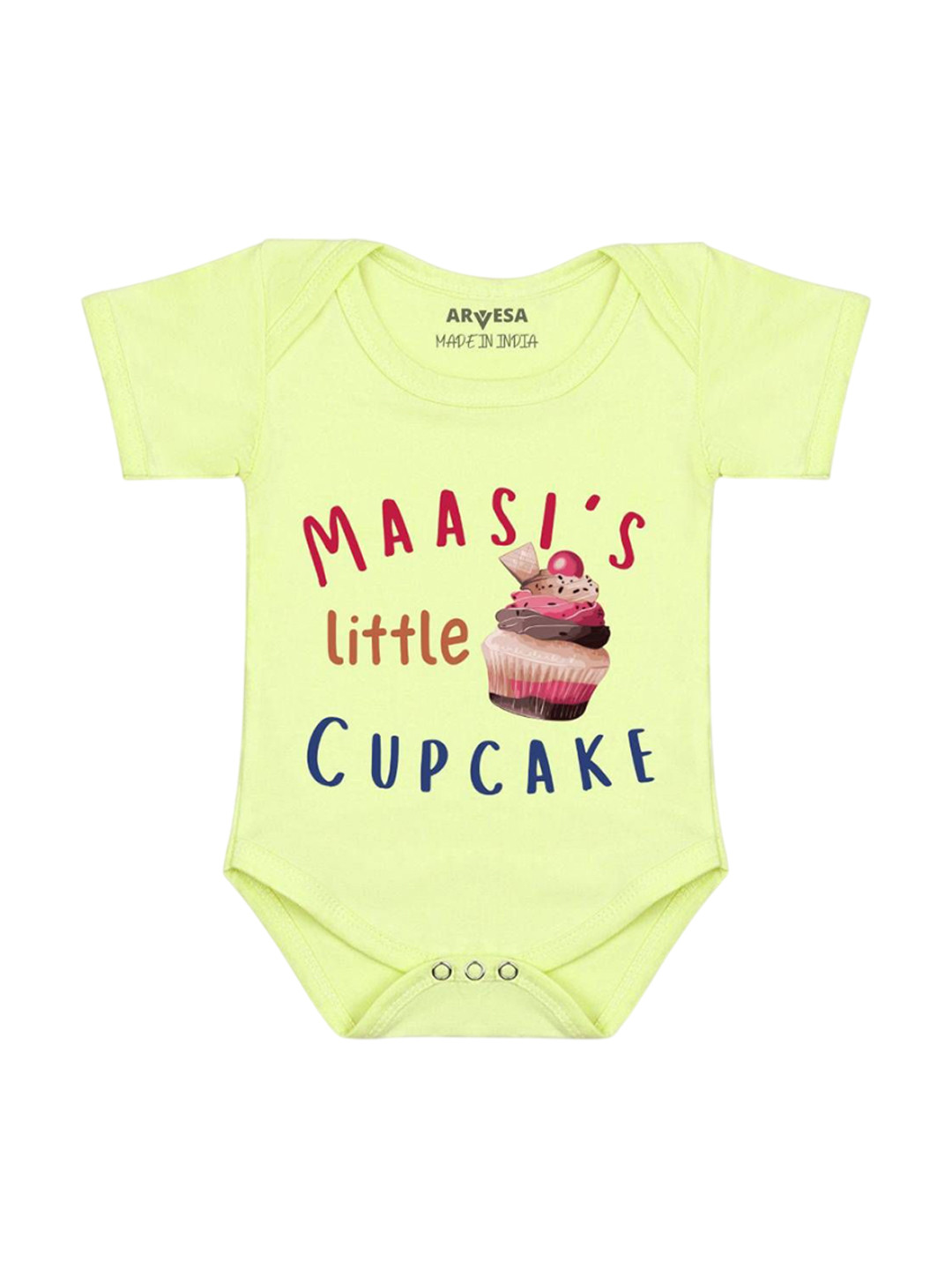 

Arvesa Kids Maasi Little Cupcake Printed Romper, Yellow