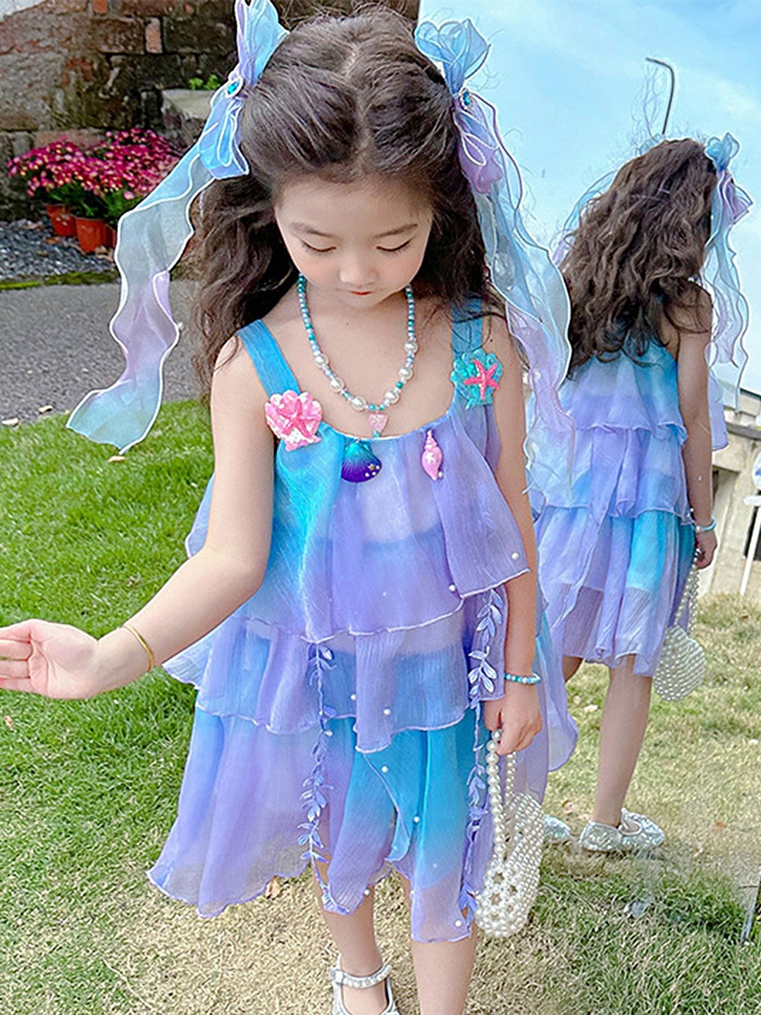

LULU & SKY Print A-Line Dress, Purple