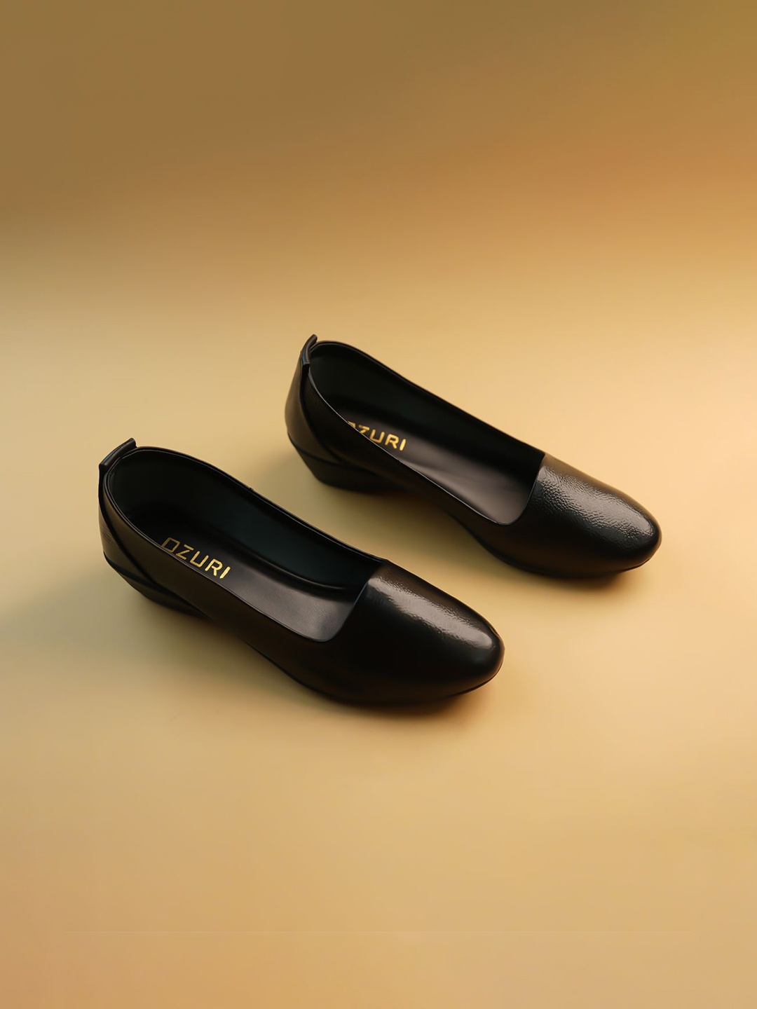 

Ozuri Leather Party Wedge Pumps, Black
