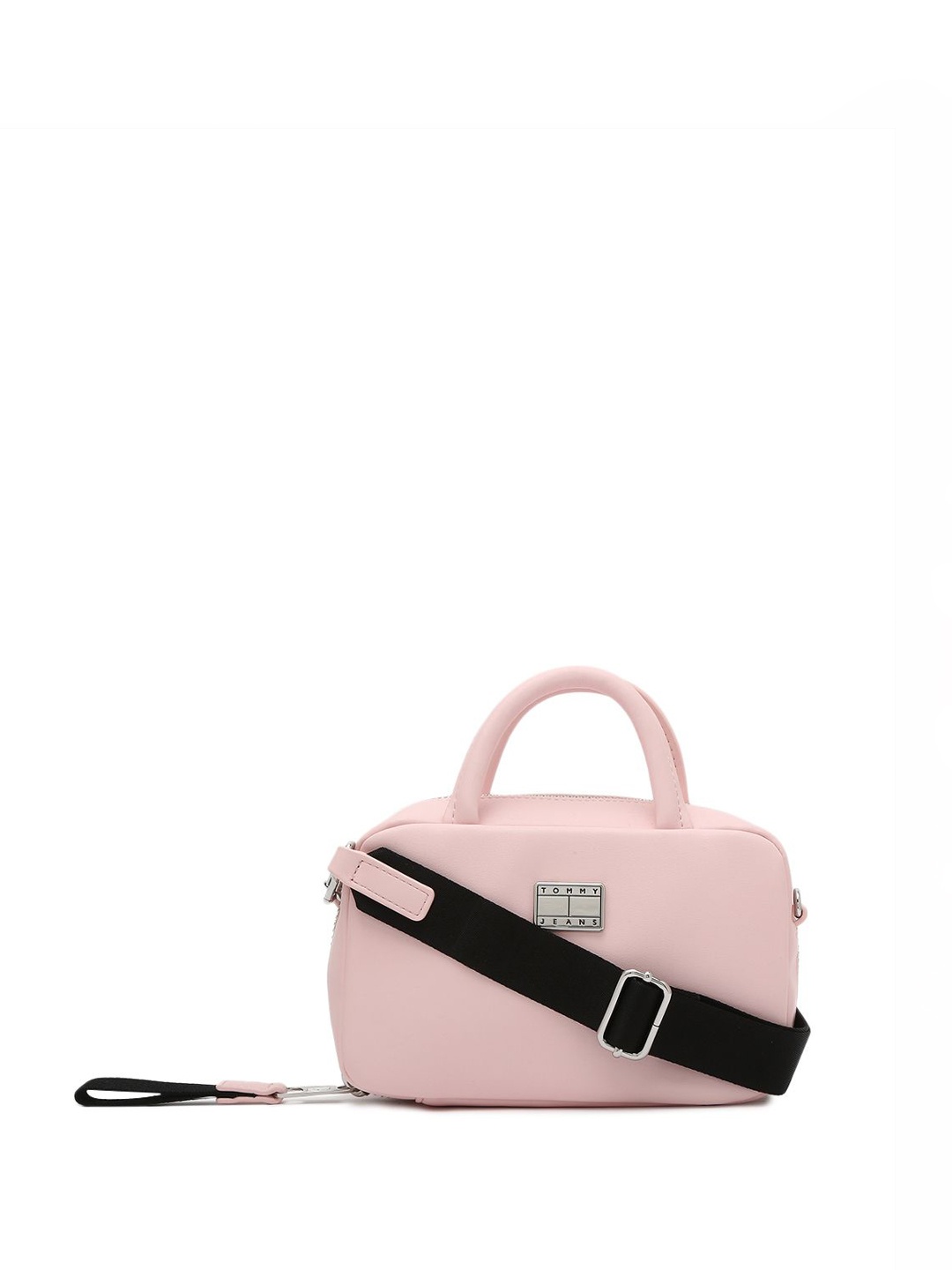 

Tommy Hilfiger PU Bowling Sling Bag with Bow Detail, Pink