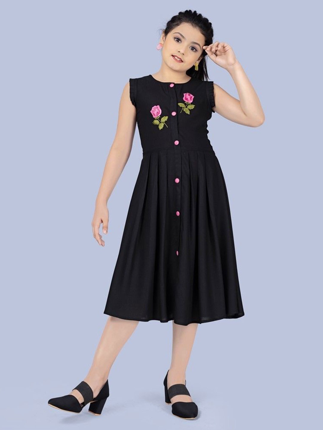 

PRIYANKA'S COLLECTION Fit & Flare Midi Dress, Black