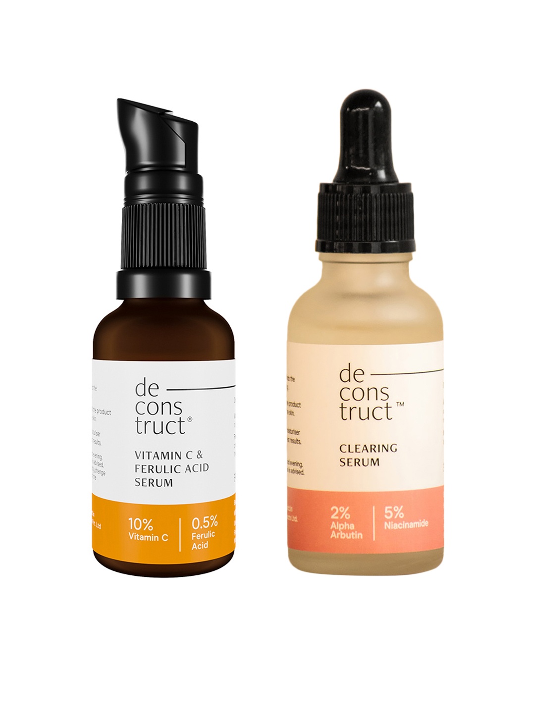 

deconstruct Set of Vitamin C & Clearing Face Serum - 30 ml each, Orange