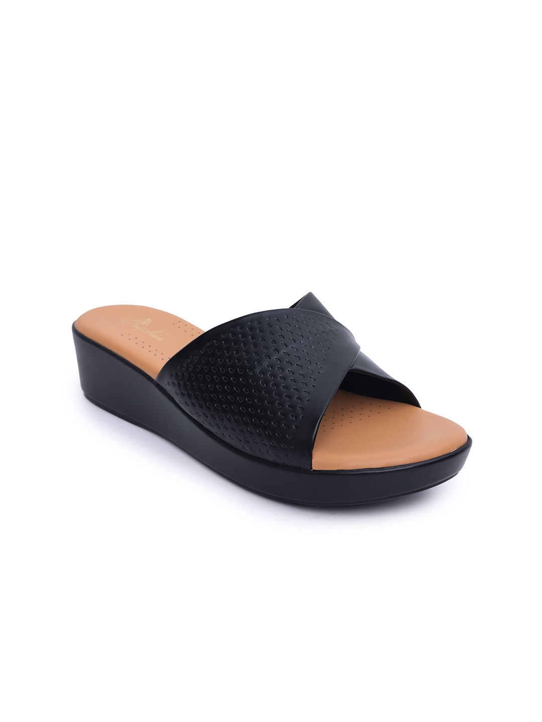 

Padchin Women Open Toe Comfort Heel Sandals, Black