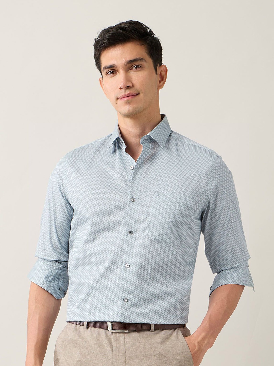 

Arrow Men Classic Opaque Printed Formal Shirt, Grey