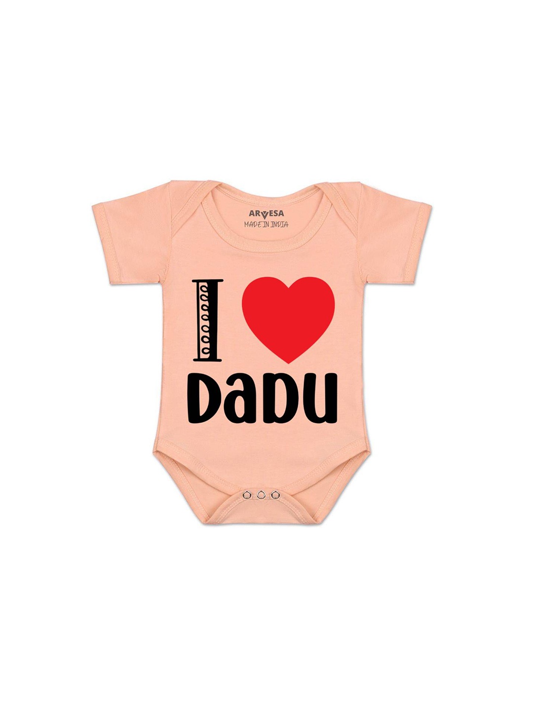 

Arvesa Kids Printed Romper, Peach