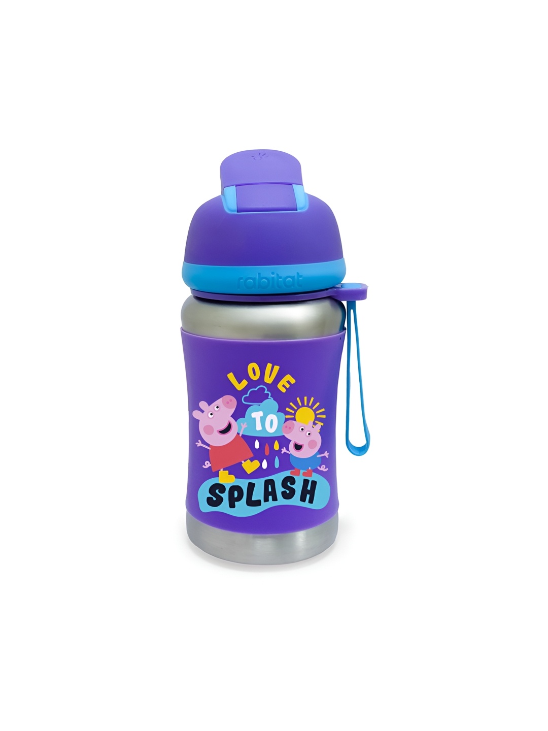 

Rabitat Purple and Blue Peppa Pig Printed Stainless Steel Water Bottle 350 ml