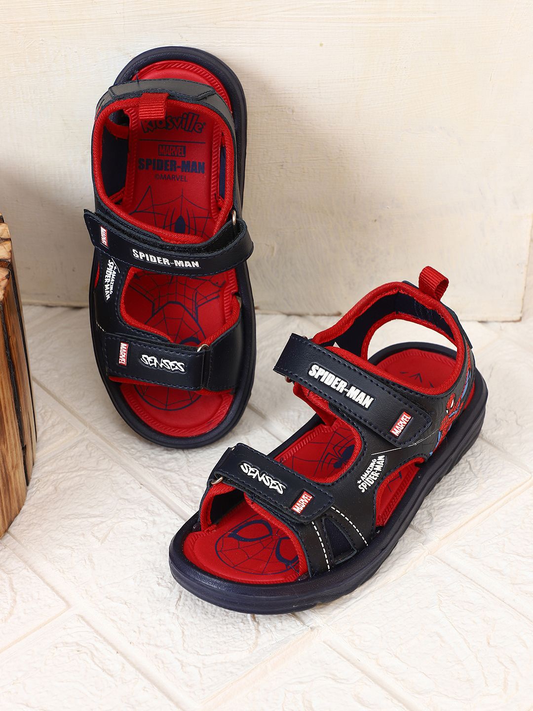 

Kids Ville Boys Spiderman Printed Sandals, Navy blue