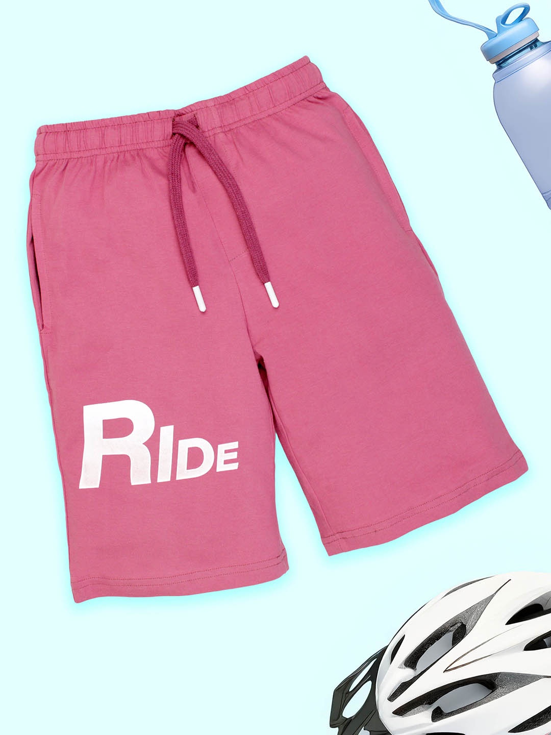 

KiddoPanti Boys Printed Shorts, Pink