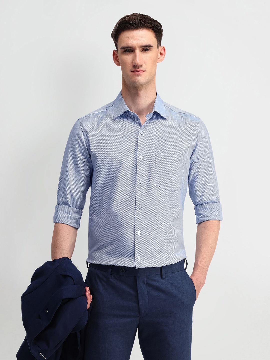 

Arrow Men Classic Opaque Formal Shirt, Blue