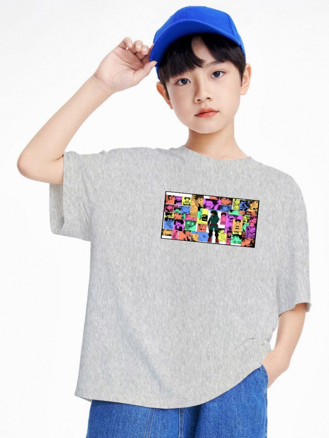 

BAESD Boys Printed T-shirt, Grey