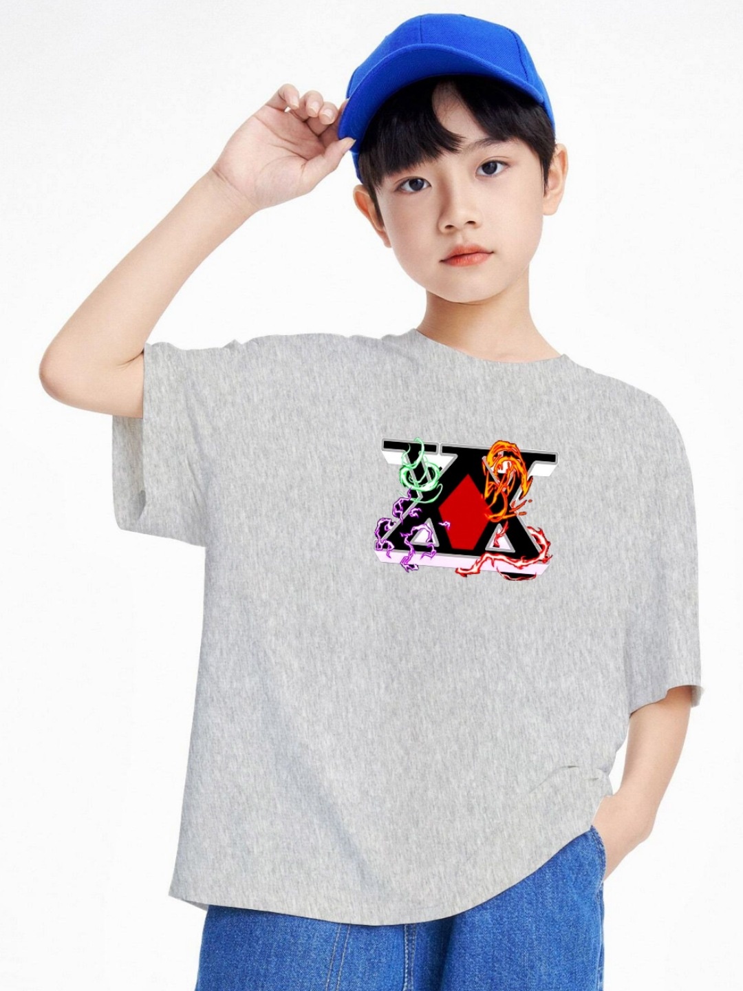 

BAESD Boys Printed T-shirt, Grey