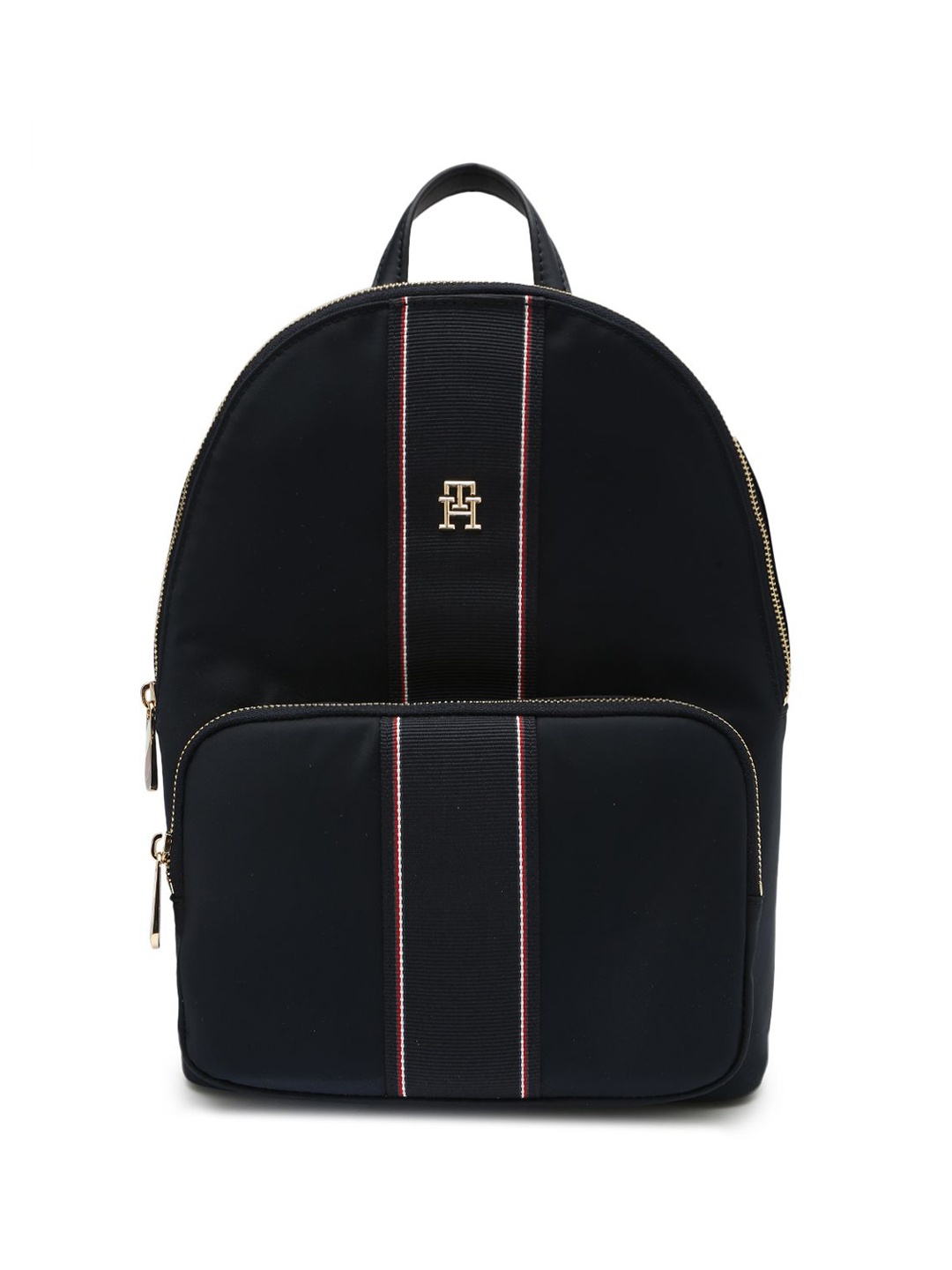

Tommy Hilfiger Structured Handheld Bag with Applique, Blue