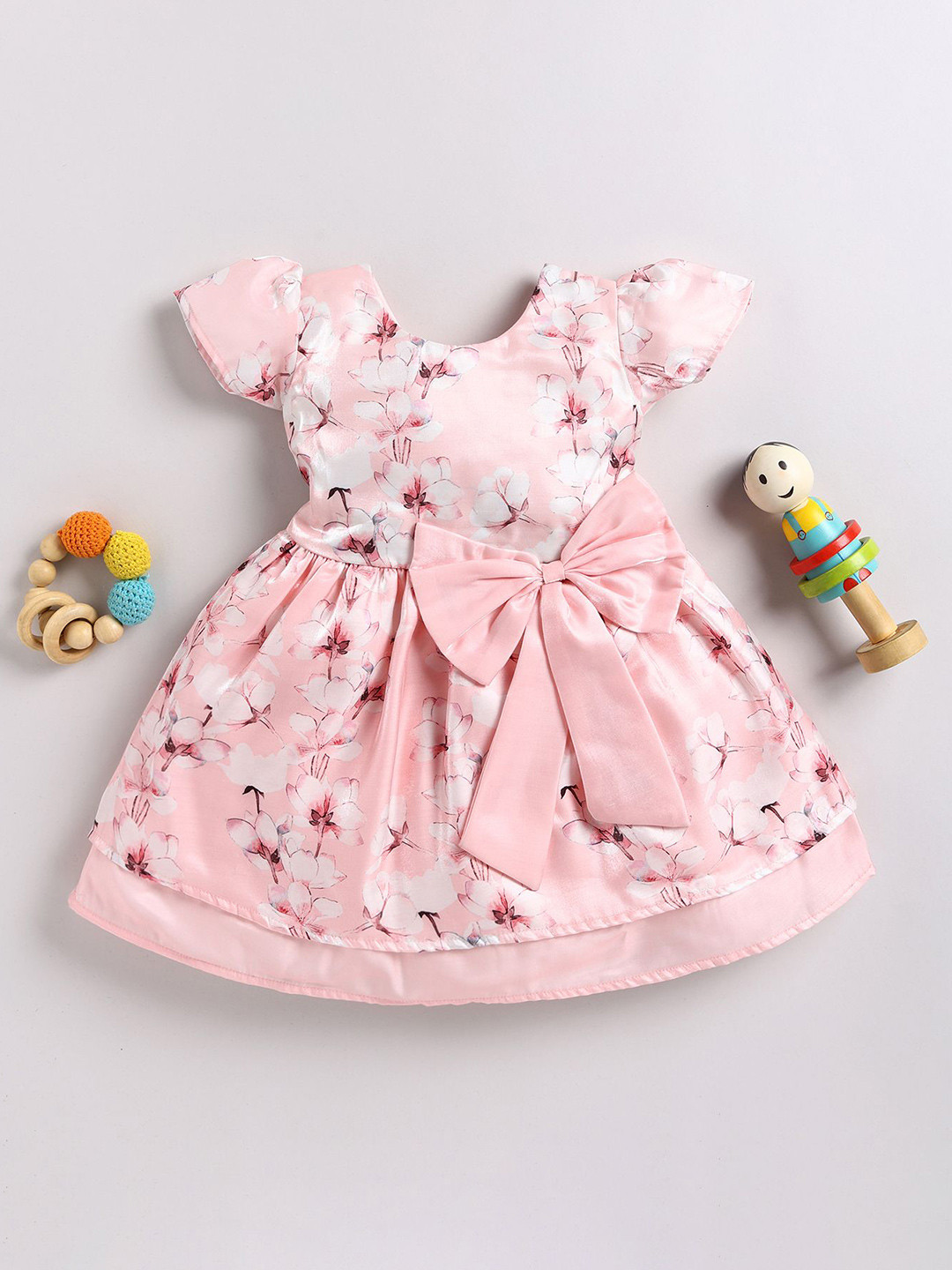 

MIMINO Floral Print Fit & Flare Dress, Pink