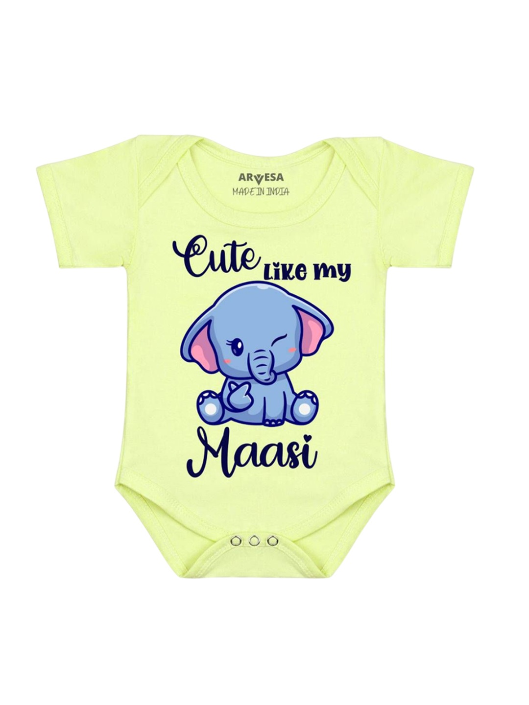 

Arvesa Cute Like My Maasi Printed Romper, Yellow