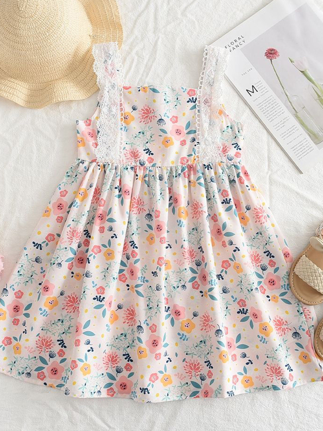 

LULU & SKY Floral Print Peplum Dress, Multi