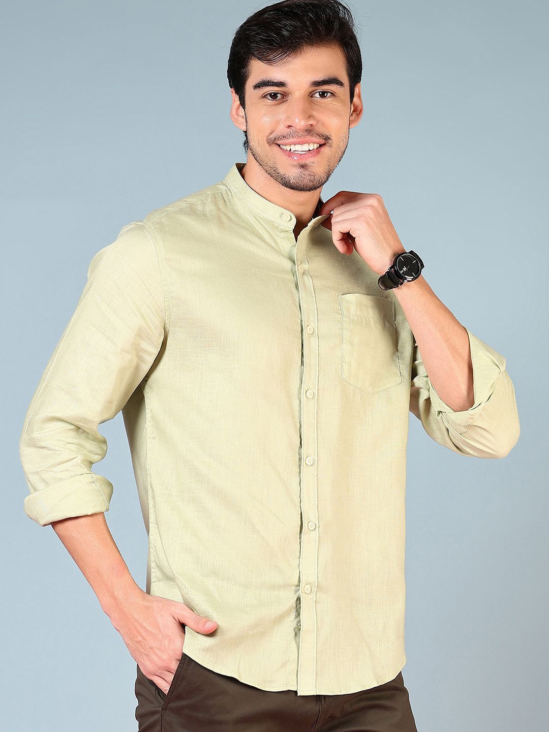 

V-Mart Men Opaque Casual Shirt, Green