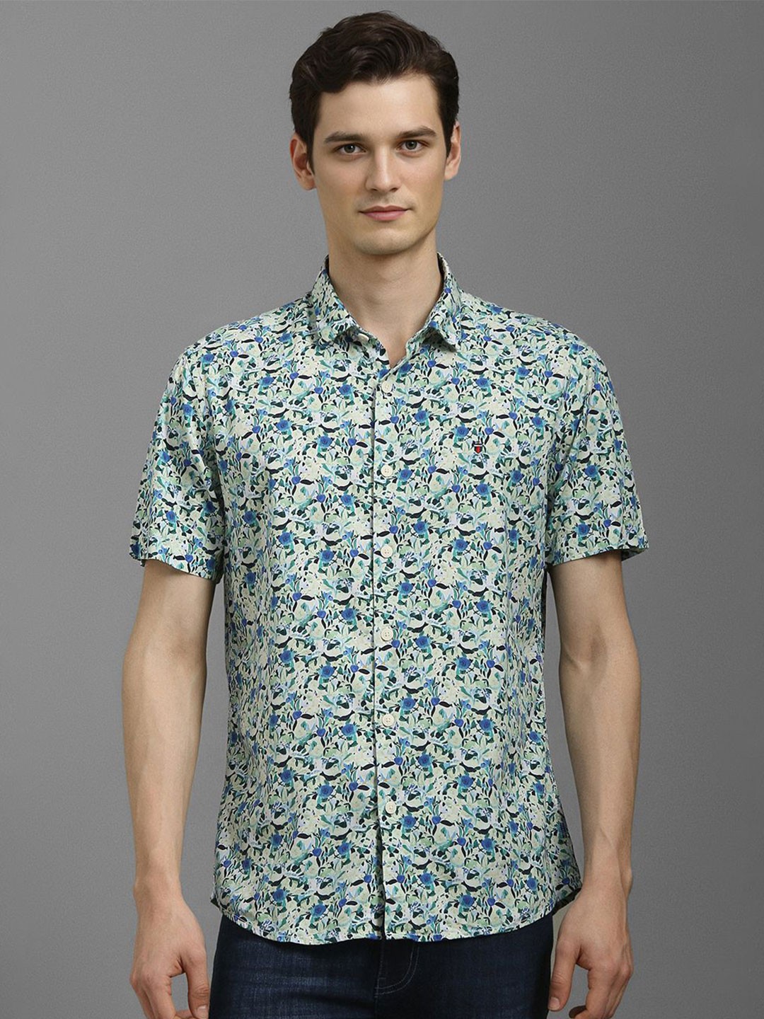 

Louis Philippe Jeans Men Slim Fit Floral Opaque Printed Casual Shirt, Multi