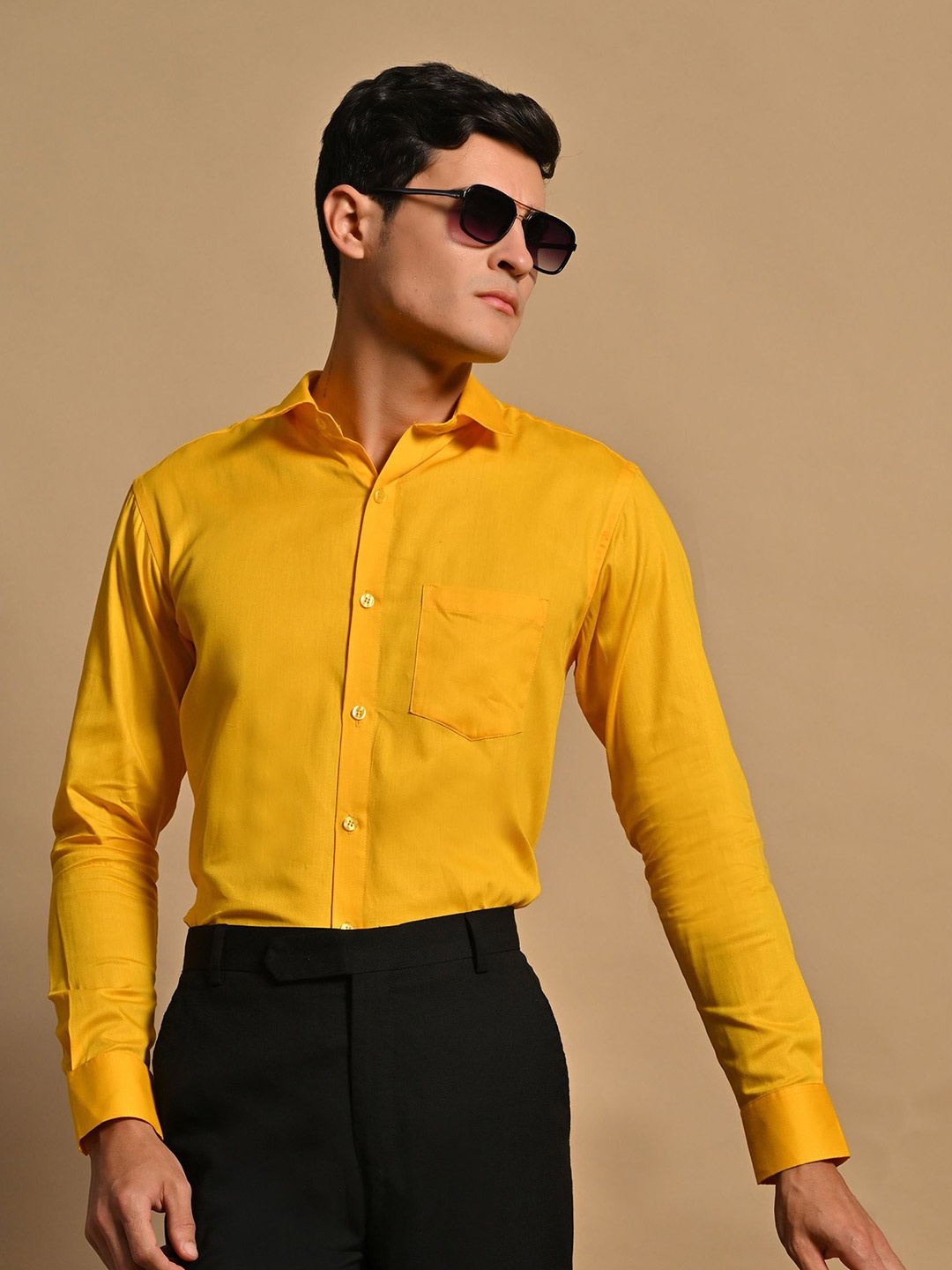 

BRUTTLYN Men Standard Opaque Casual Shirt, Yellow