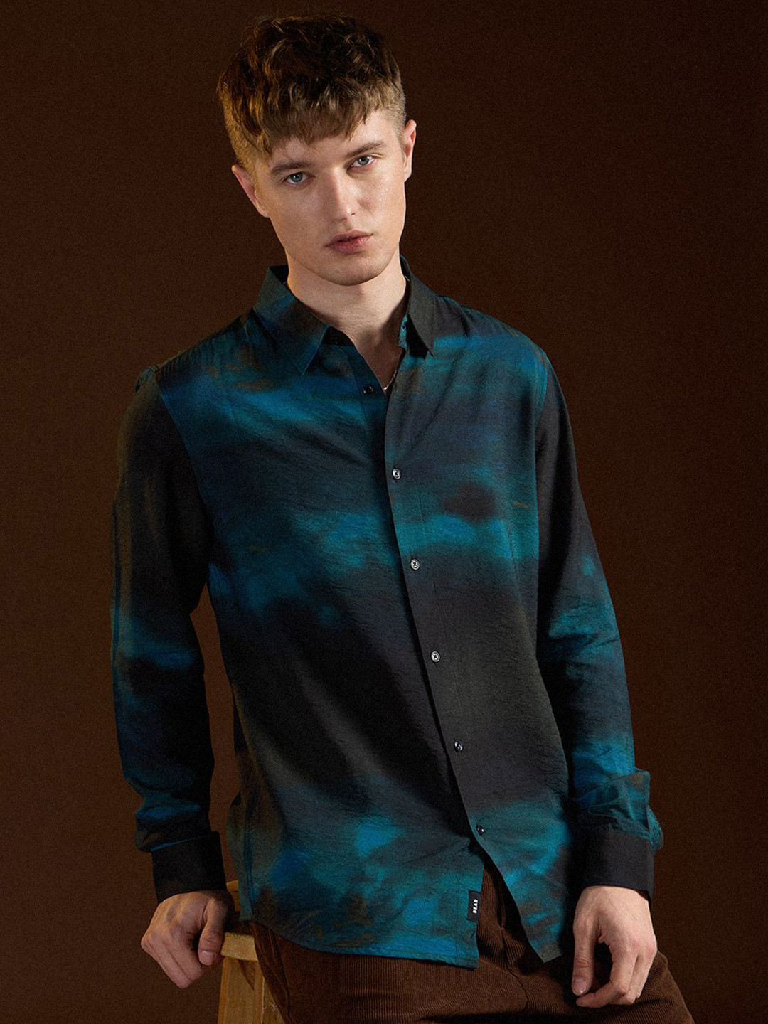 

THE BEAR HOUSE Men Slim Fit Opaque Casual Shirt, Blue