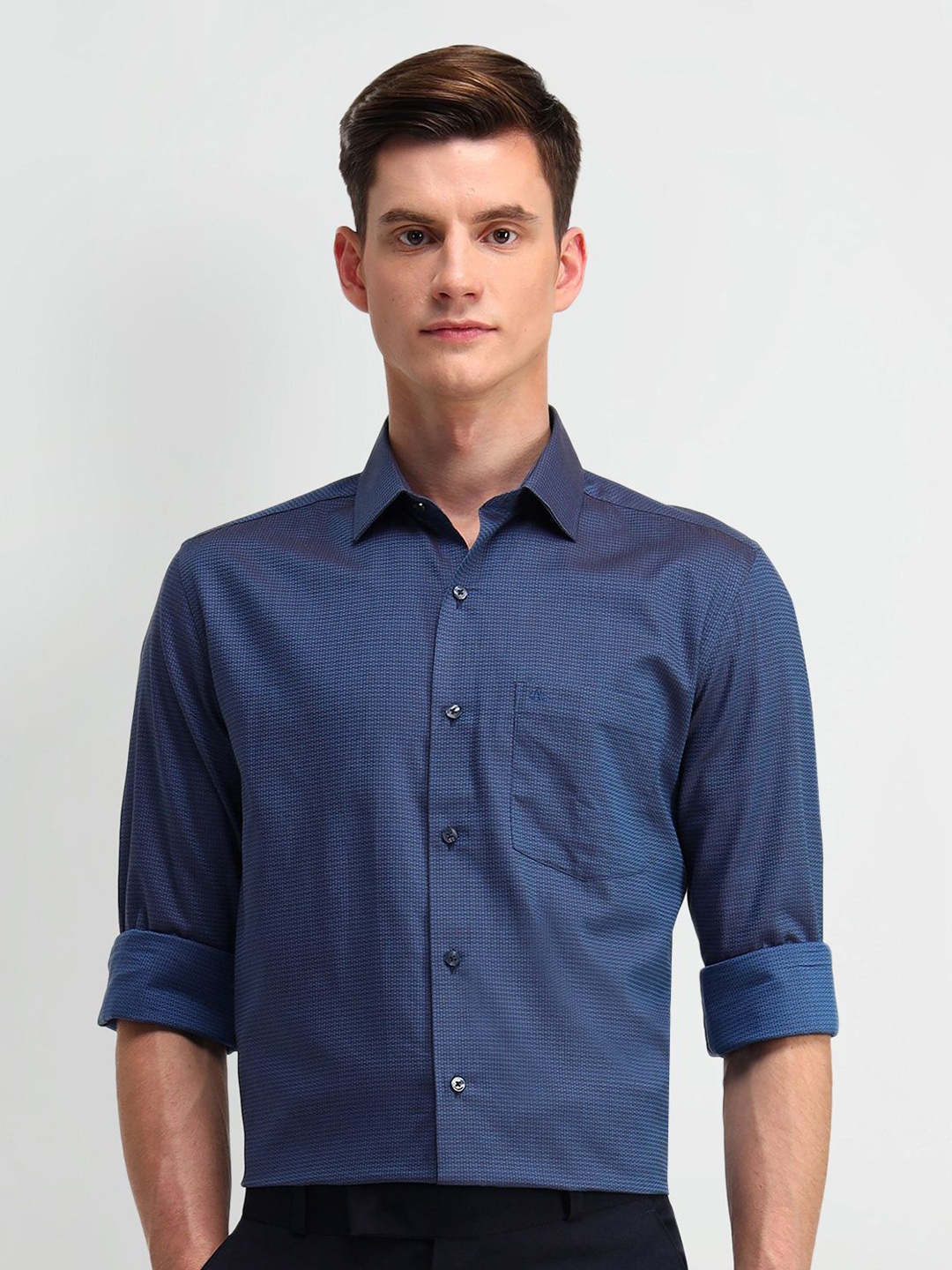 

Arrow Men Classic Opaque Printed Formal Shirt, Blue