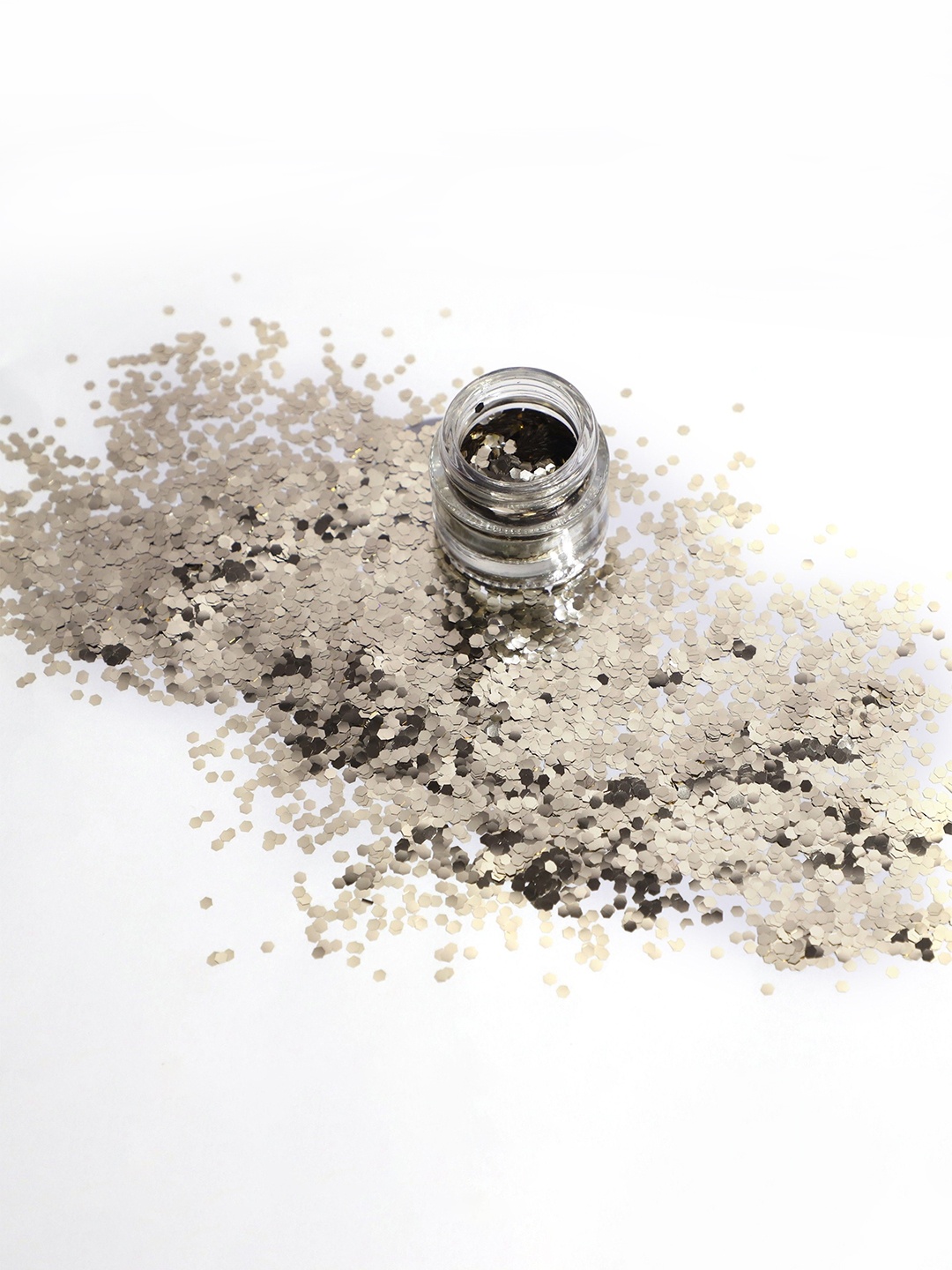 

TS COSMETICS Loose Glitter Popping Pigment High Shine Eyeshadow - Origin, Silver