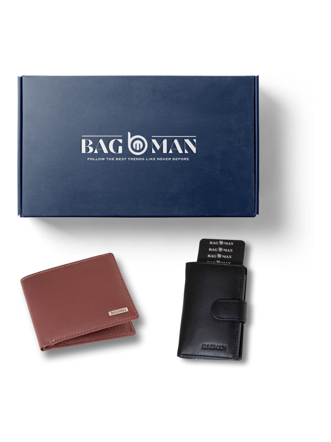 

BAGMAN Unisex Accessory Gift Set of, Brown