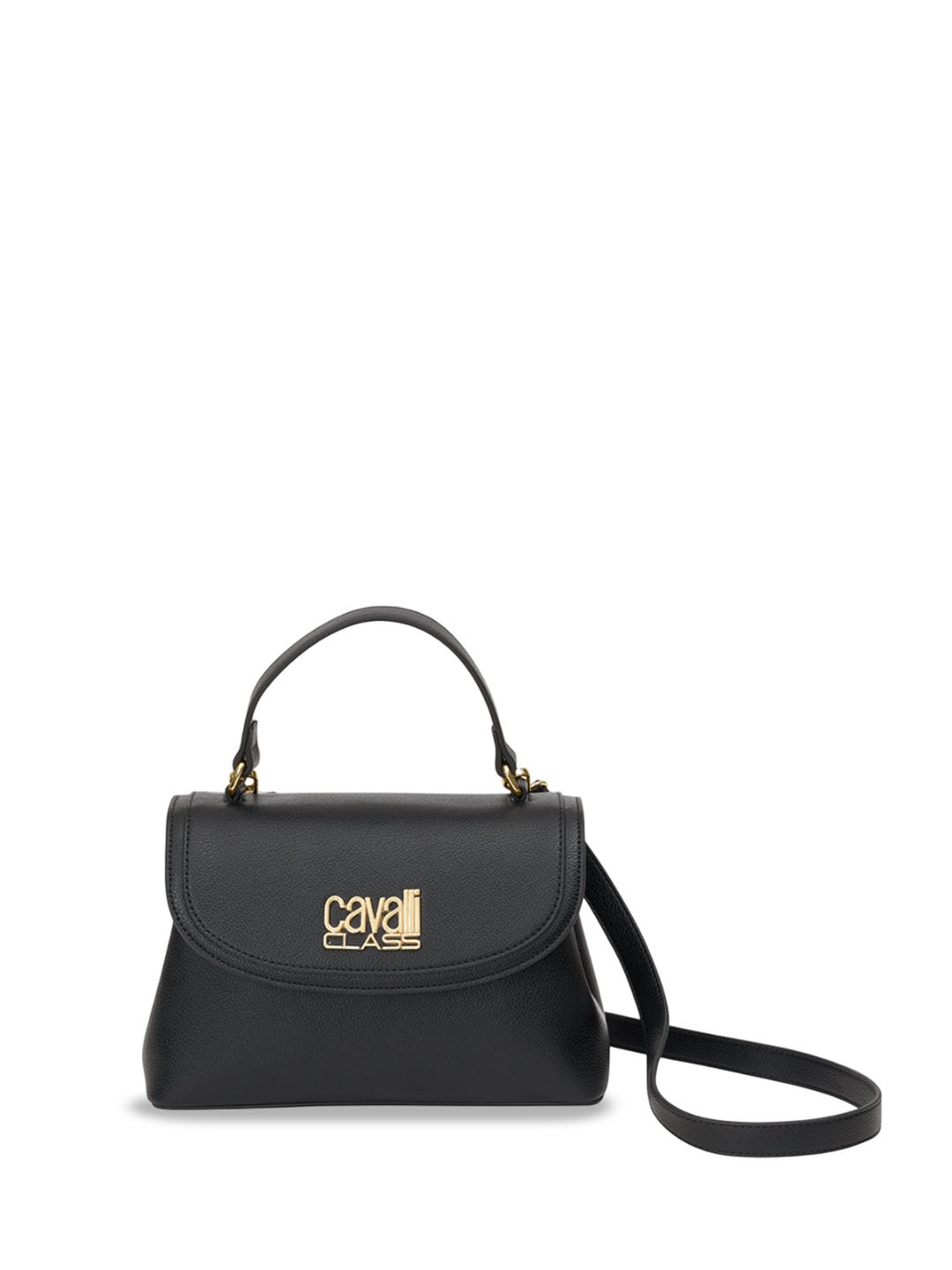

Cavalli Class Structured Satchel with Tasselled, Black