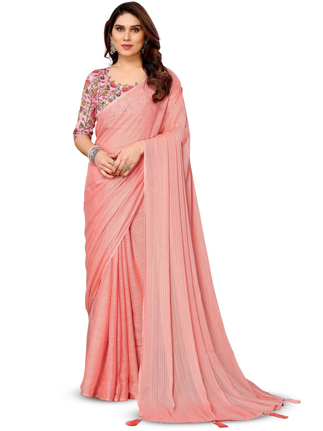 

Fashion FRICKS Saree, Peach