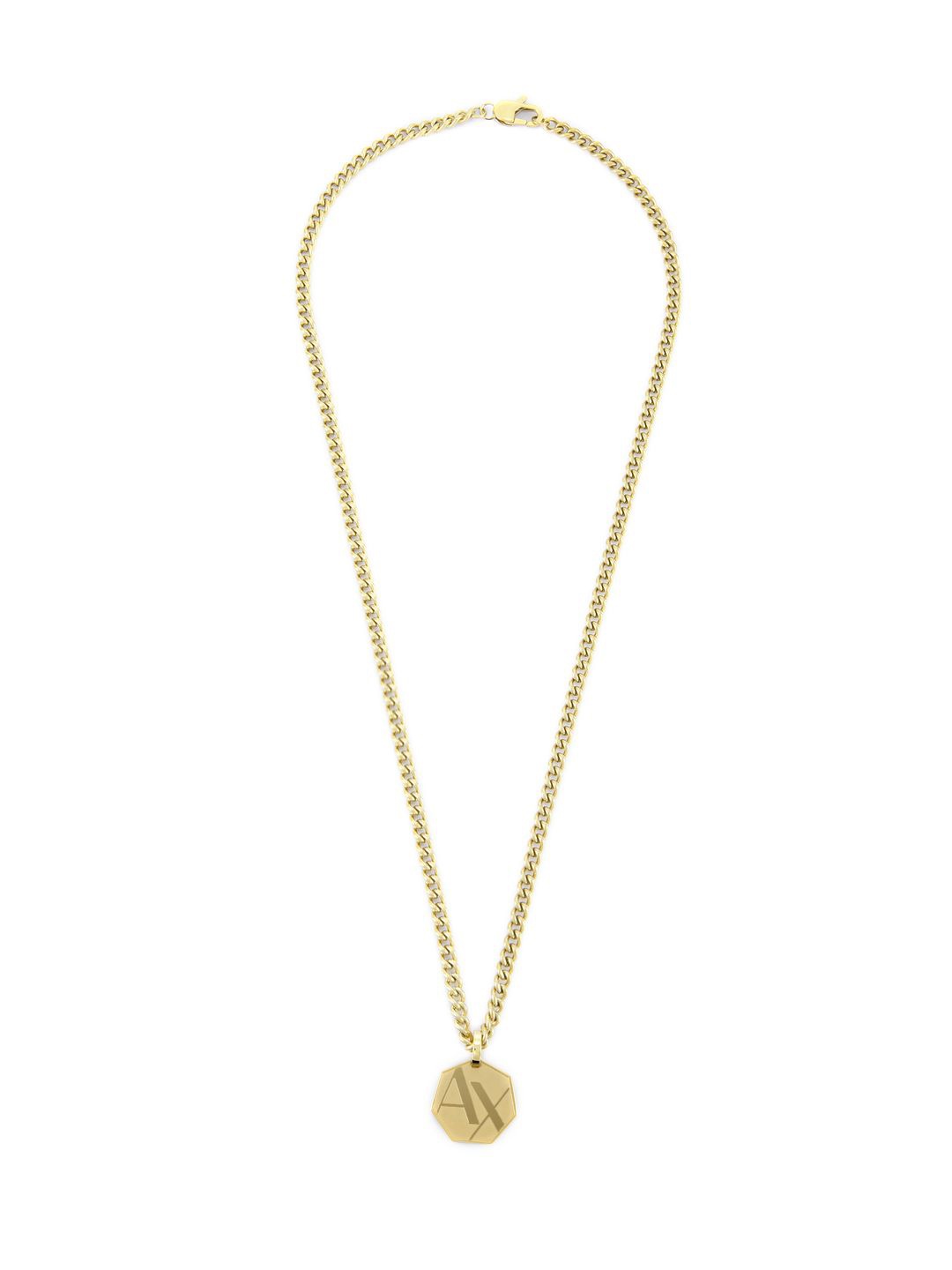 

Armani Exchange Stainless Steel Geometric Pendants With Chains, Gold