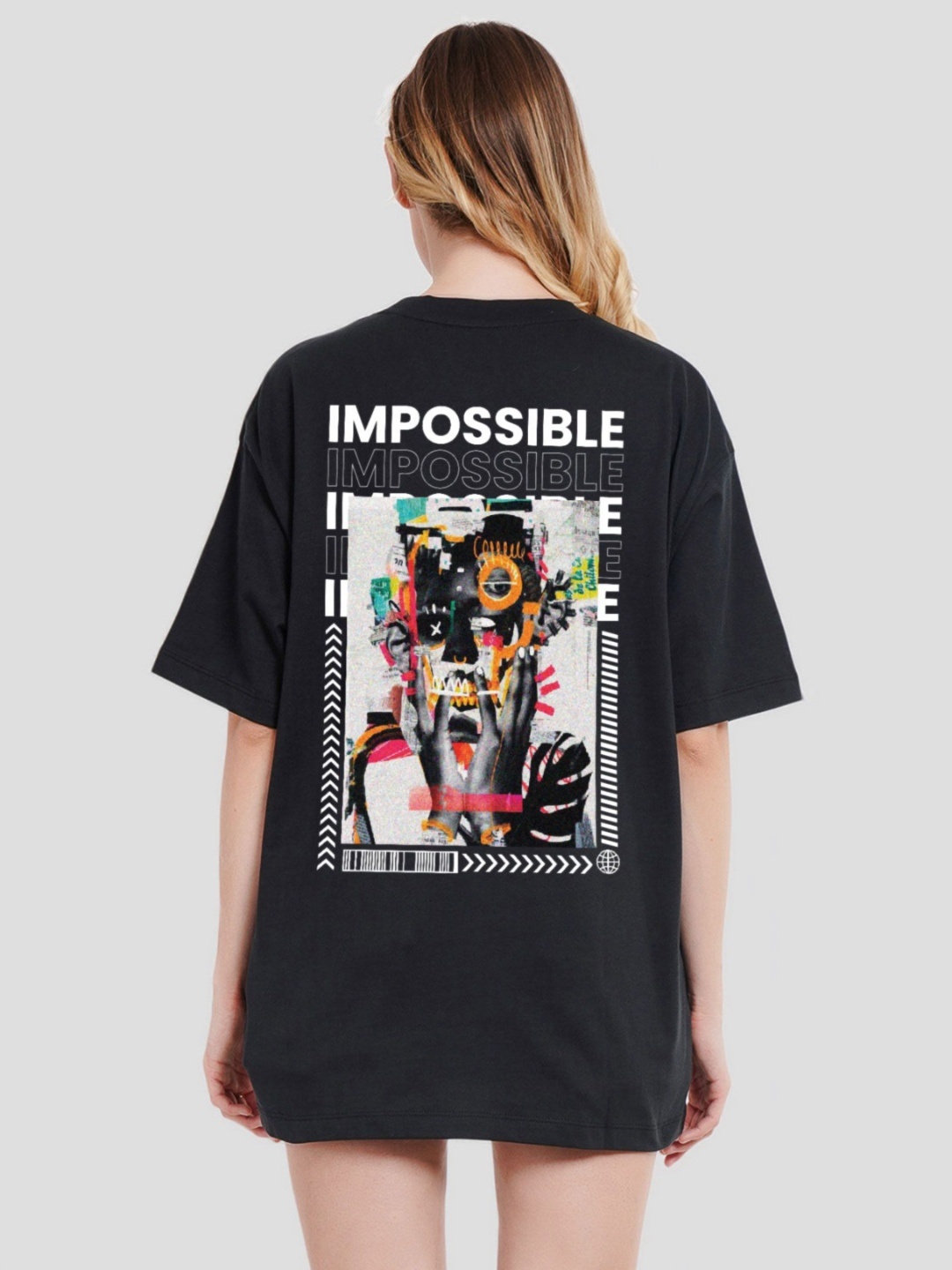

Underrated Club Women Printed Bio Finish Applique T-shirt, Black