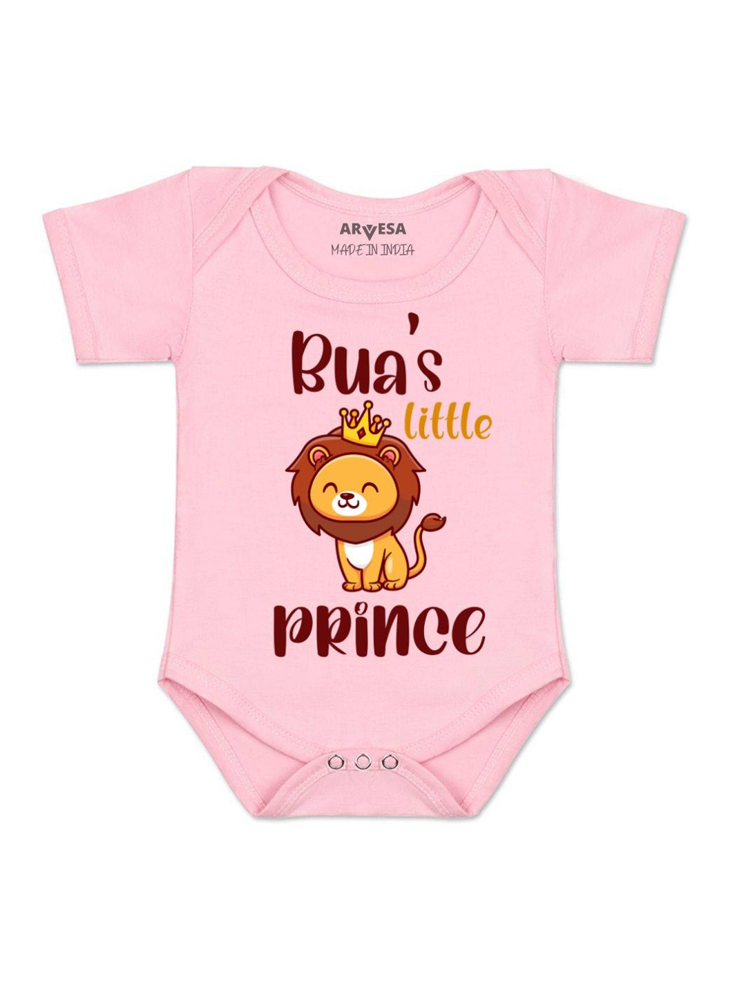 

Arvesa Kids Bua Little Prince Printed Romper, Pink