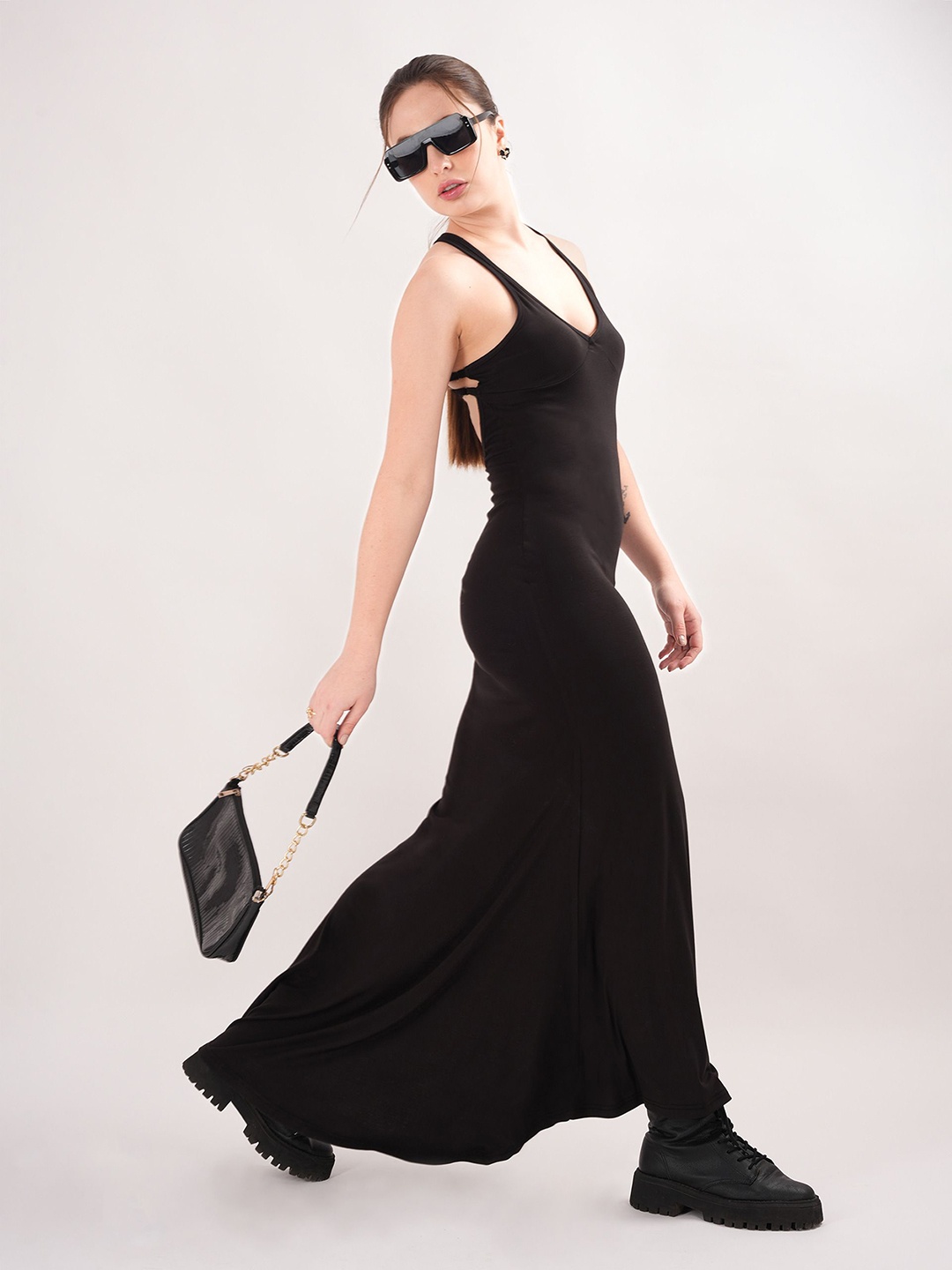 

clobug Maxi Dress, Black