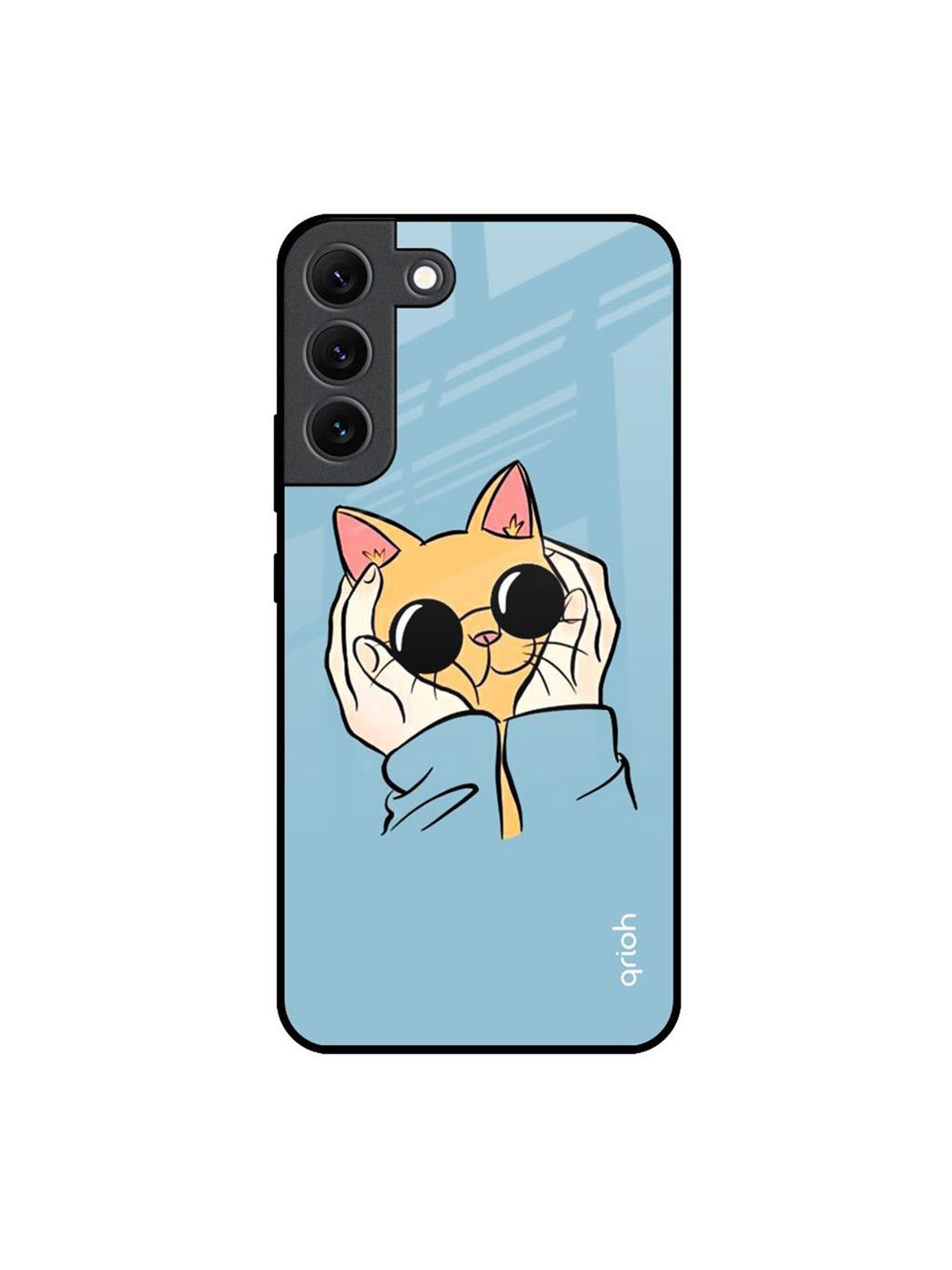 

QRIOH Quirky Printed Samsung Galaxy S22 Back Case Mobile Accessories, Blue