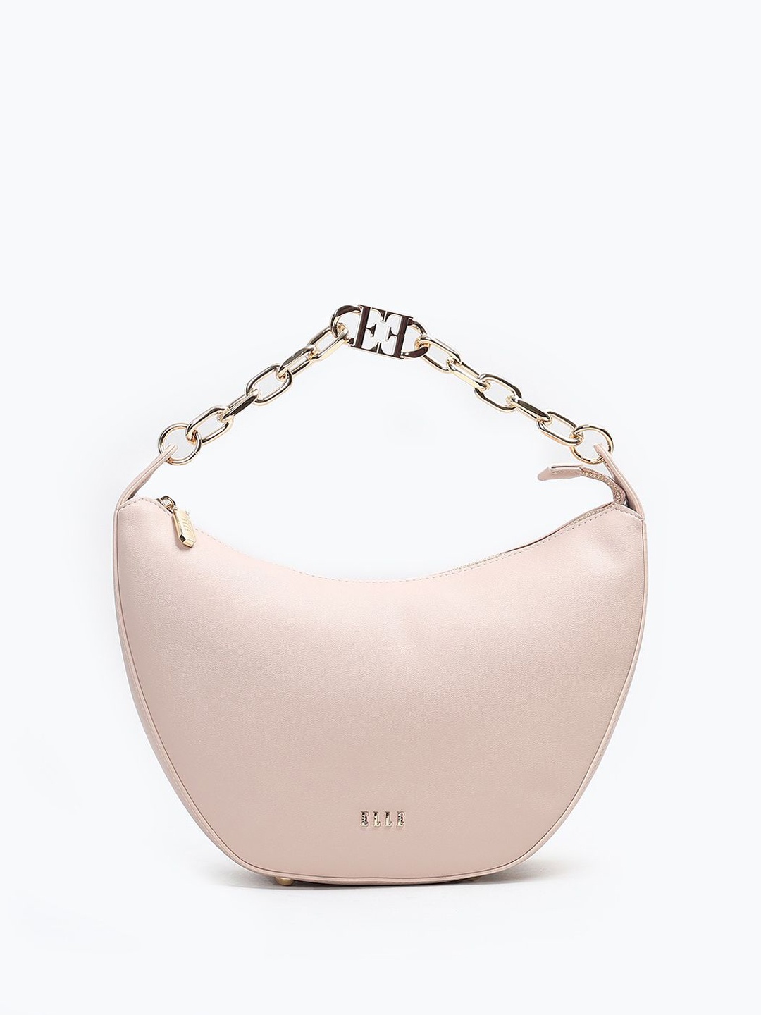 

ELLE PU Half Moon Shoulder Bag, Beige