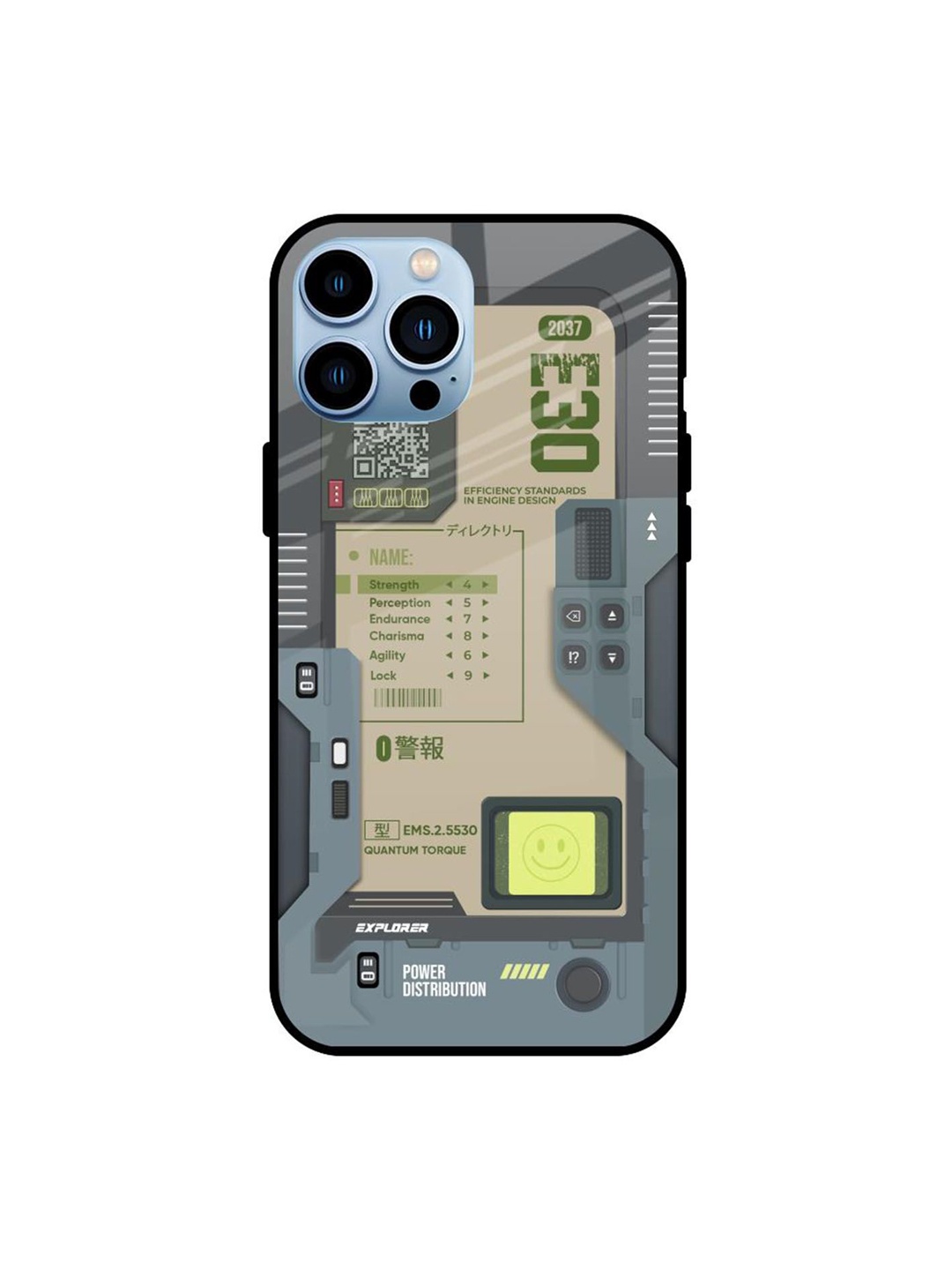 

QRIOH Typography Printed iPhone 13 Pro Back Case Mobile Accessories, Grey