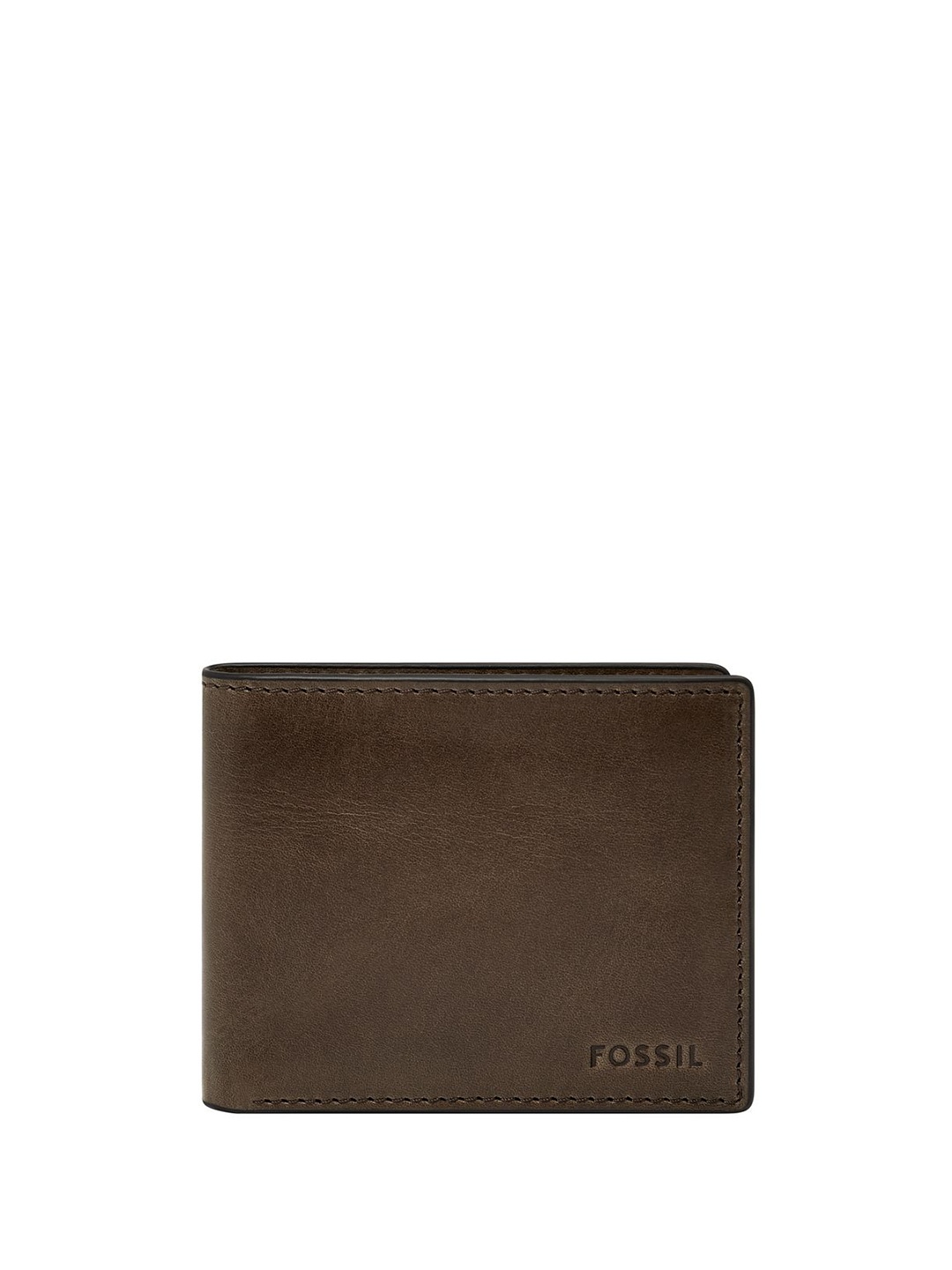 

Fossil Men Leather Two Fold Wallet, Grey