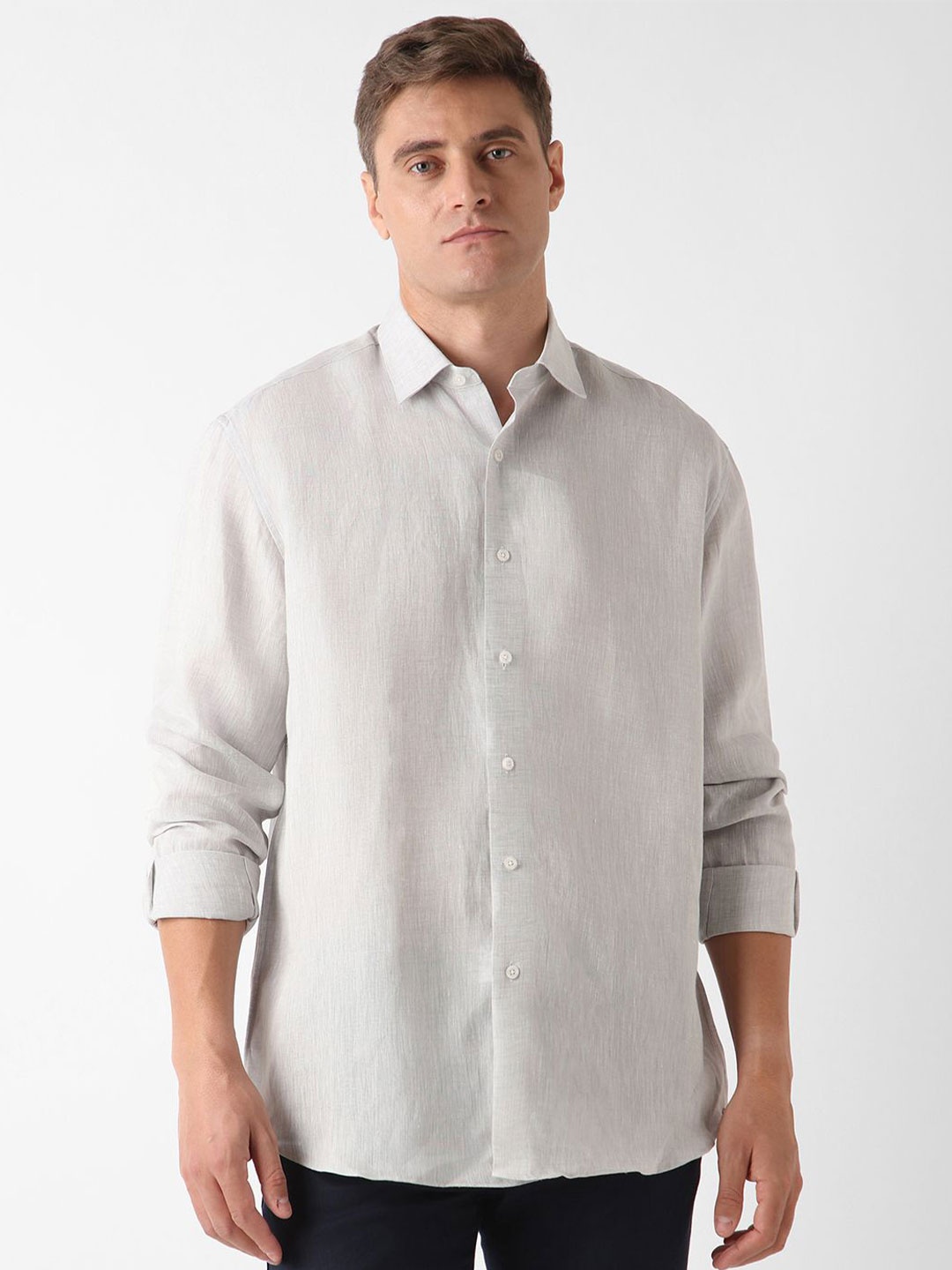 

Luxure by Louis Philippe Men Classic Opaque Formal Shirt, Grey