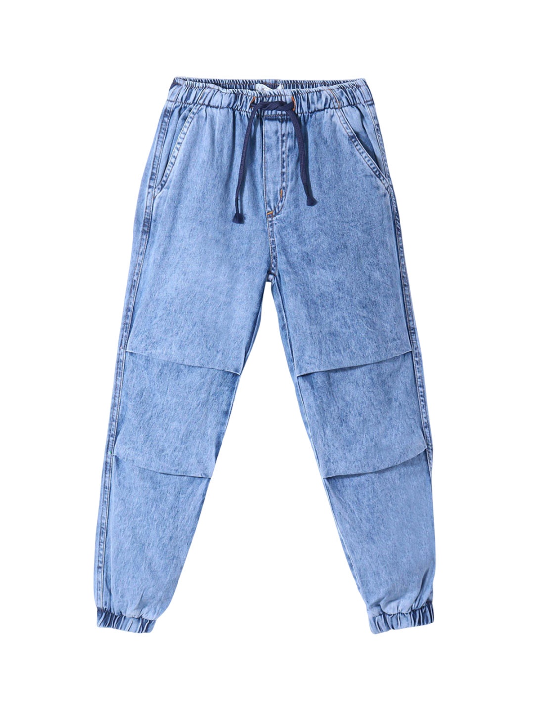 

ARIAS By LARA DUTTA Boys Cotton Denim Joggers, Blue