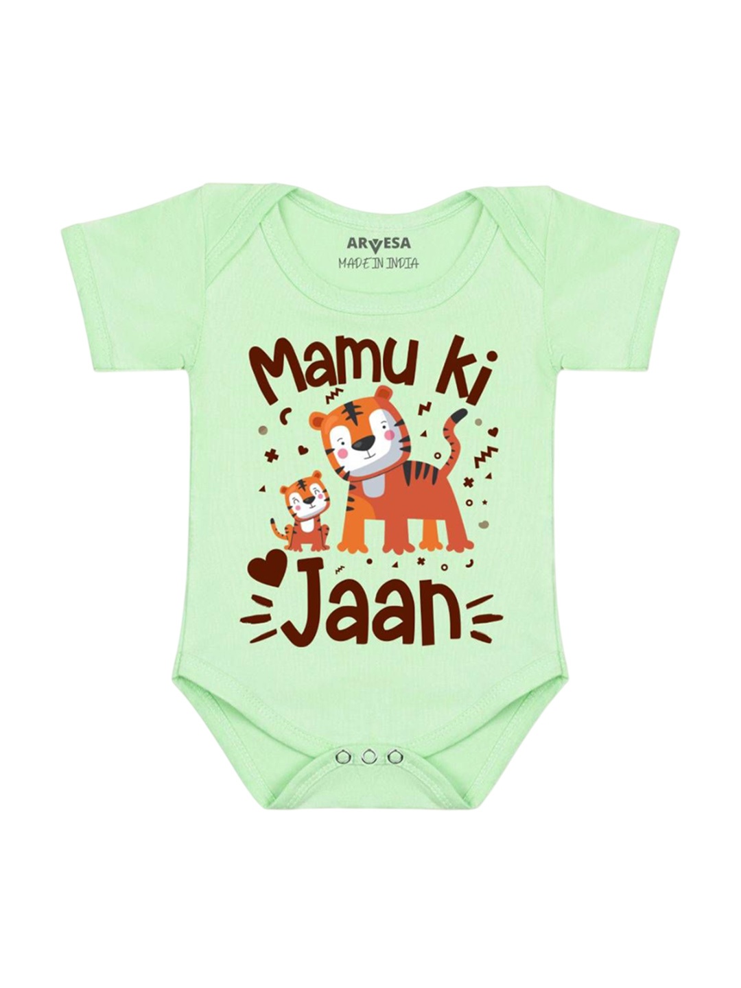 

Arvesa Mamu Ki Jaan Printed Romper, Green