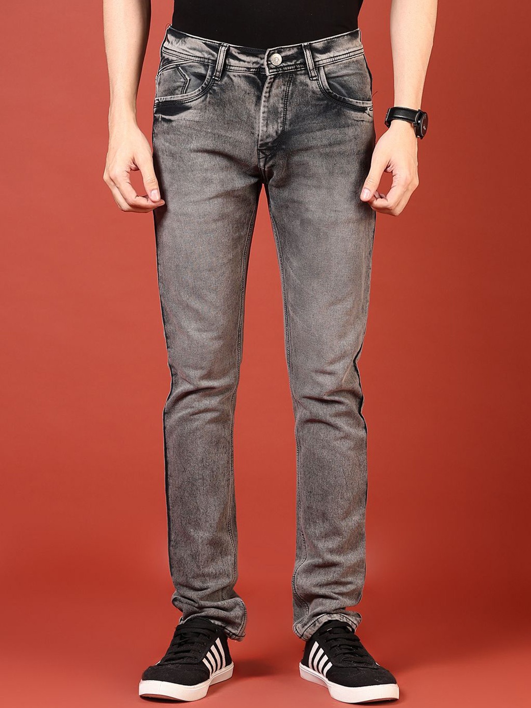 

V-Mart Men Light Fade Jeans, Grey