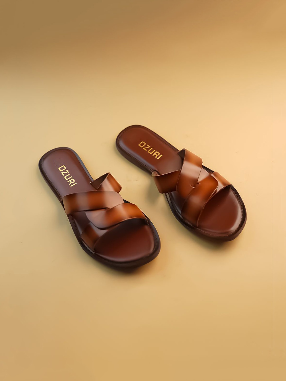 

Ozuri Women Open Toe Flats, Tan
