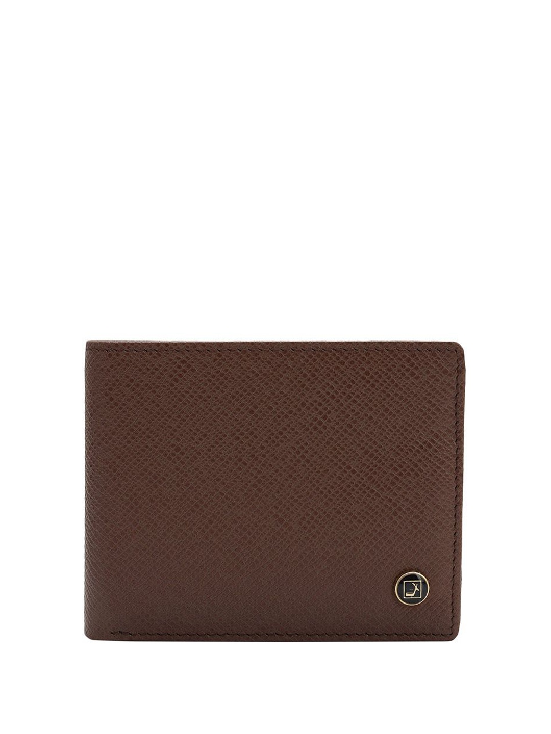 

Da Milano Men Textured Leather Two Fold Wallet, Brown