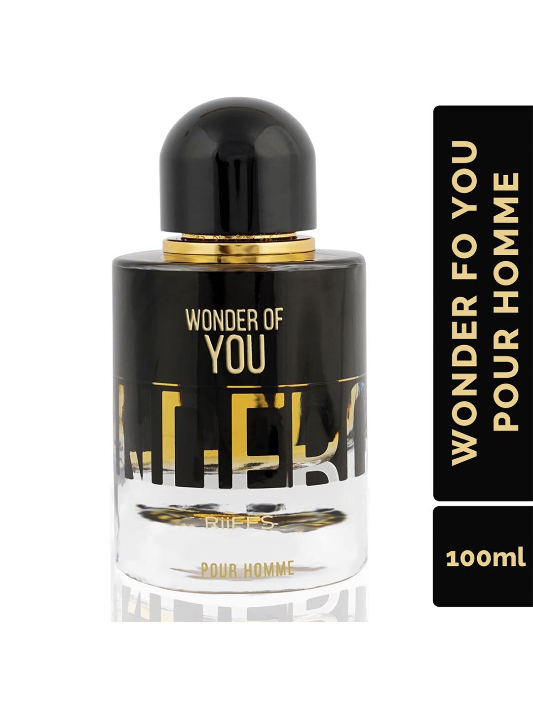 

RIIFFS Parfums Men Wonder Of You Pour Homme Eau De Parfum - 100 ml, Black