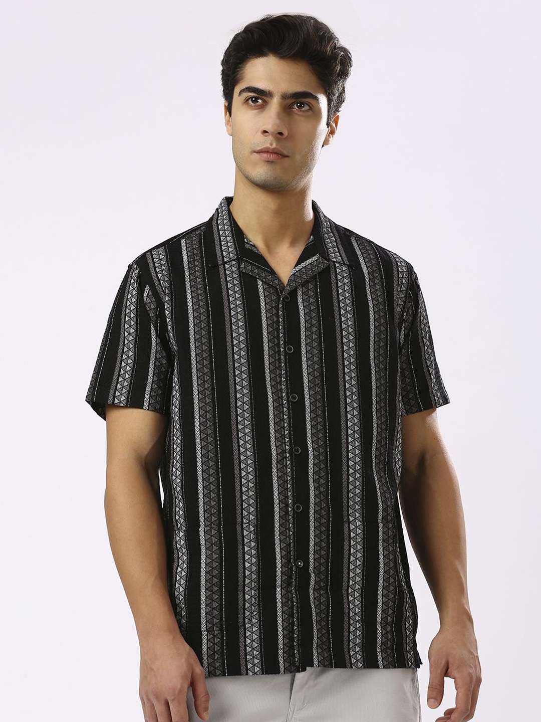 

THE BEETEL HOUSE Men Premium Opaque Party Shirt, Black