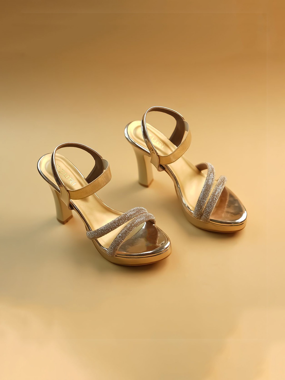 

Ozuri Embellished Party Stiletto Sandals, Gold
