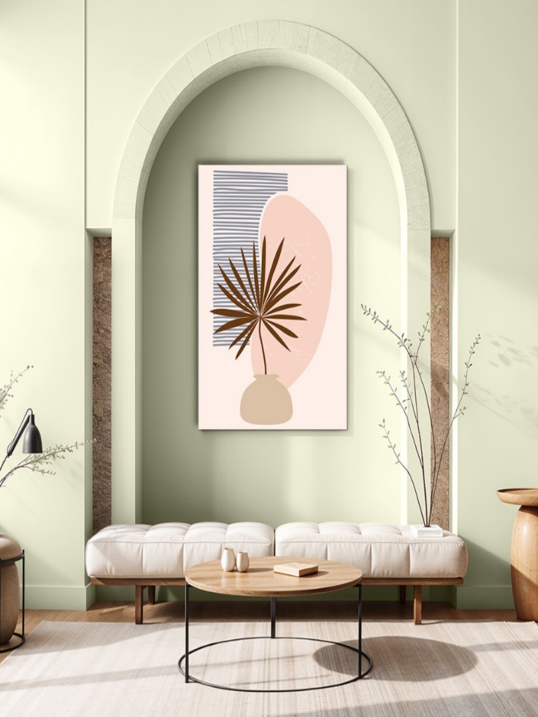 

Chalk My Theme Pink & Grey Boho Paintings Floral and Botanical Wooden Wall Art